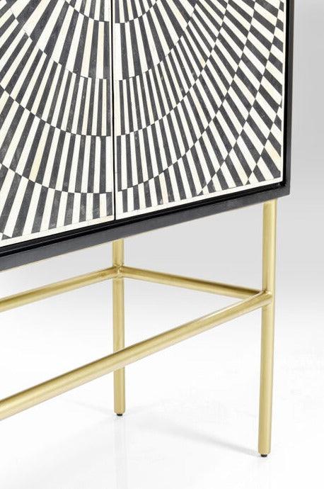 ELECTRO bookcase black with gold details - Eye on Design