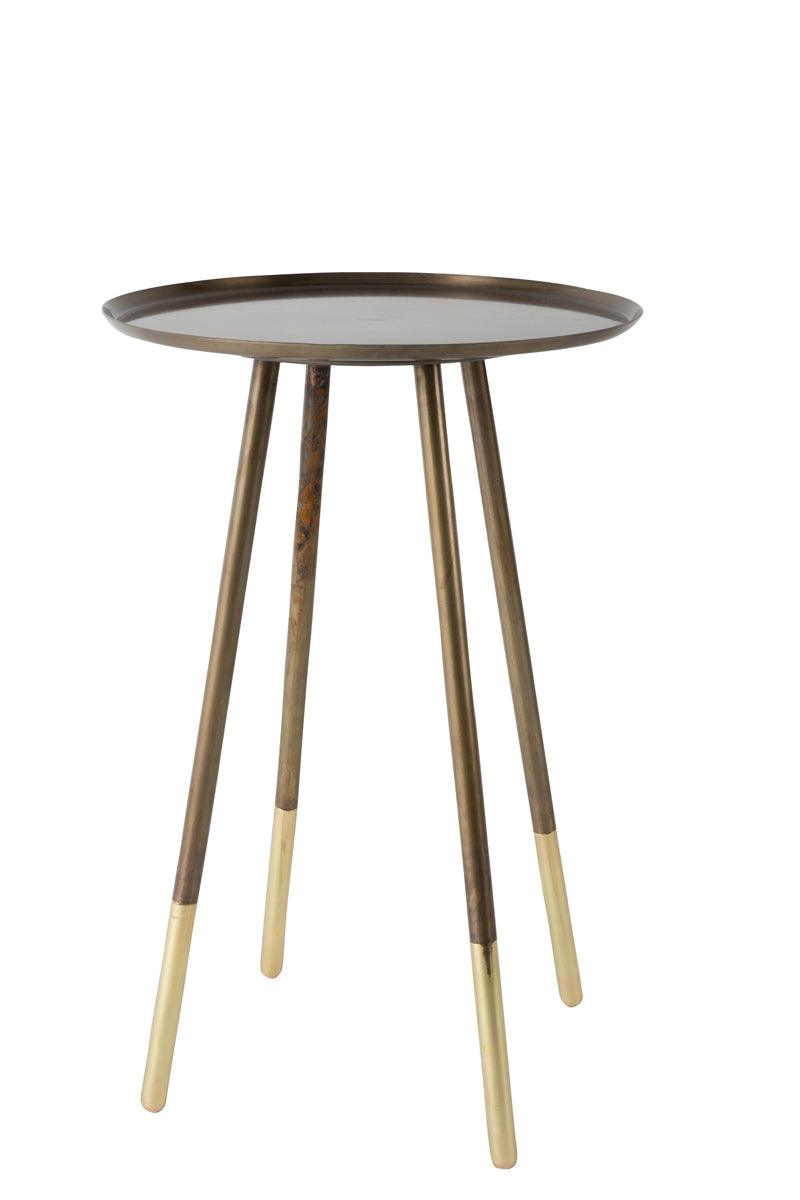 ELIOT table antique brass, Dutchbone, Eye on Design