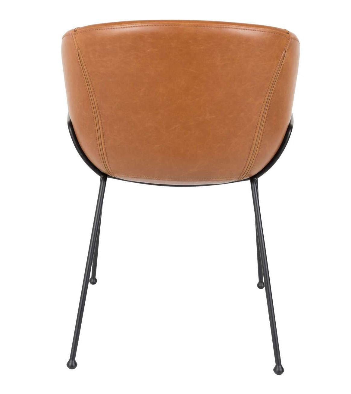 FESTON ecological leather armchair brown - Eye on Design