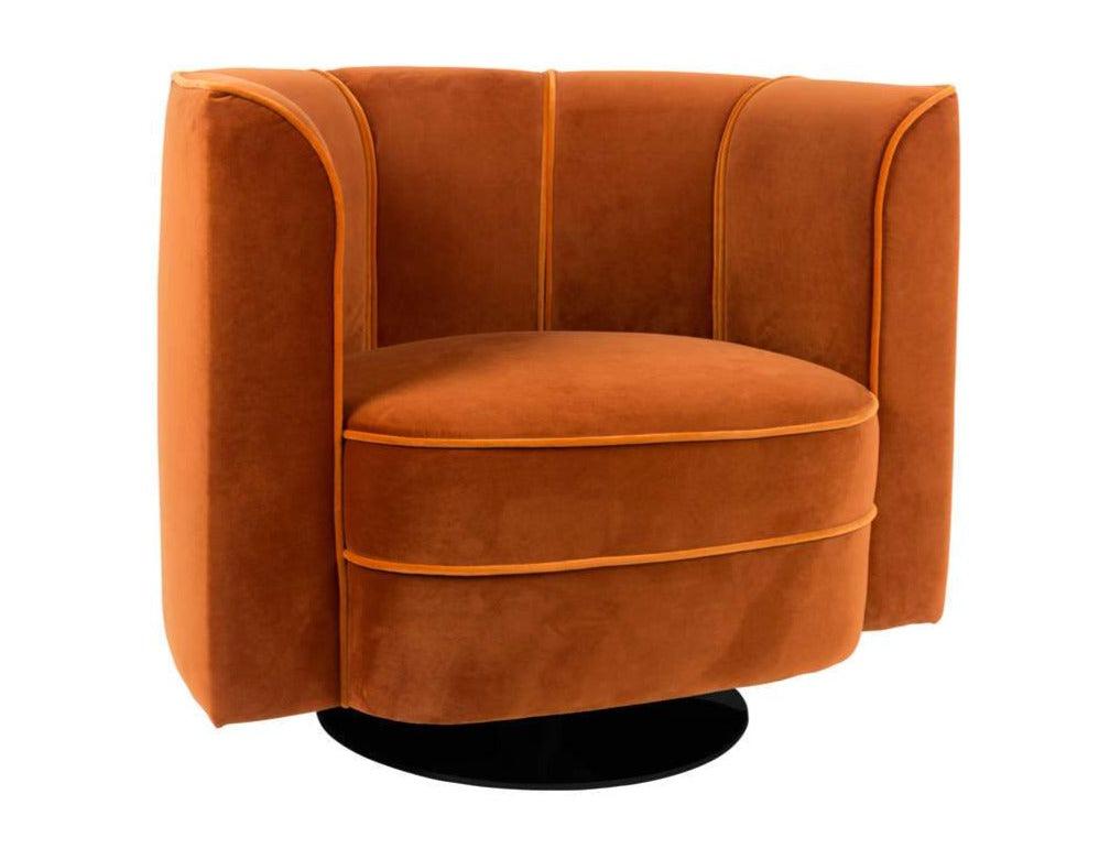 FLOWER lounge armchair orange, Dutchbone, Eye on Design