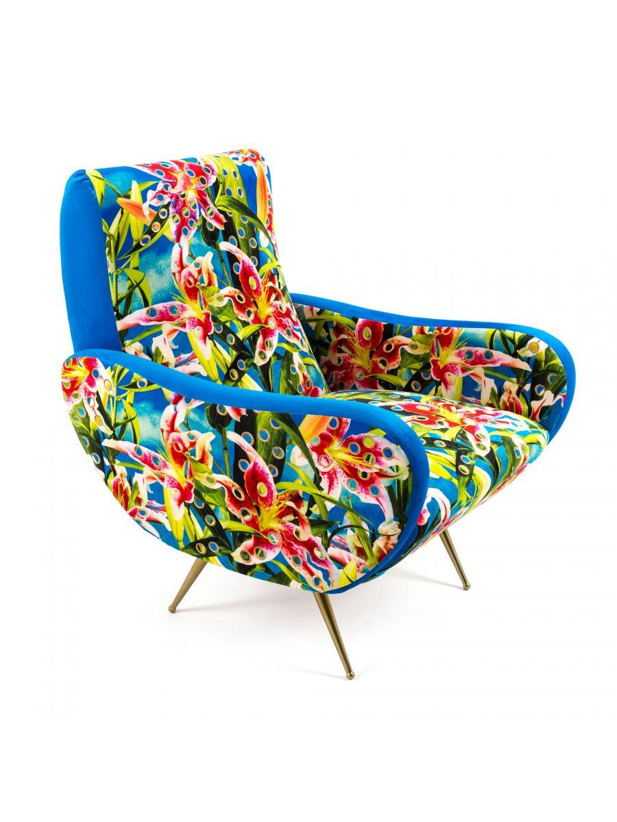 FLOWERS armchair blue - Eye on Design