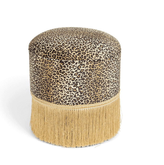 Footstool MY LOVER AND BEST FRIEND leopard print, Bold Monkey, Eye on Design