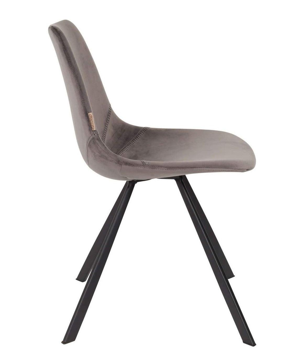 FRANKY VELVET chair grey, Dutchbone, Eye on Design