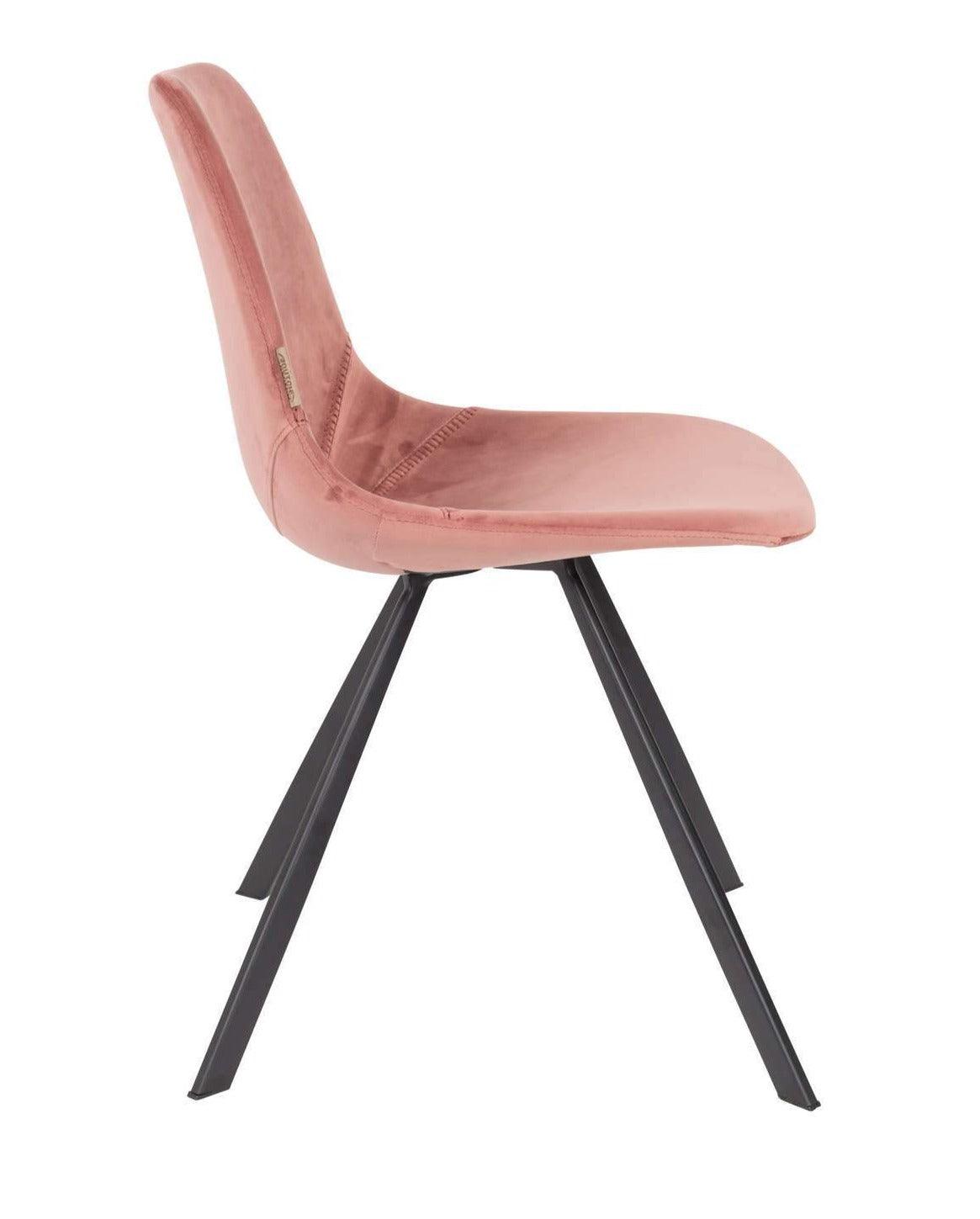 FRANKY VELVET chair pink - Eye on Design