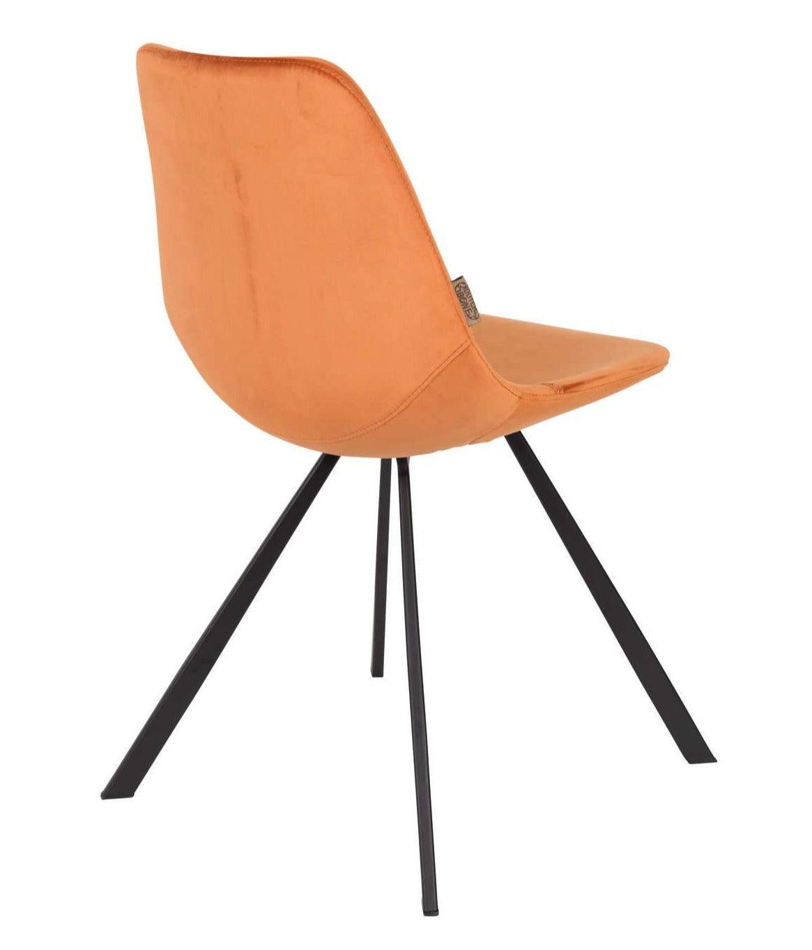 FRANKY VELVET orange chair, Dutchbone, Eye on Design