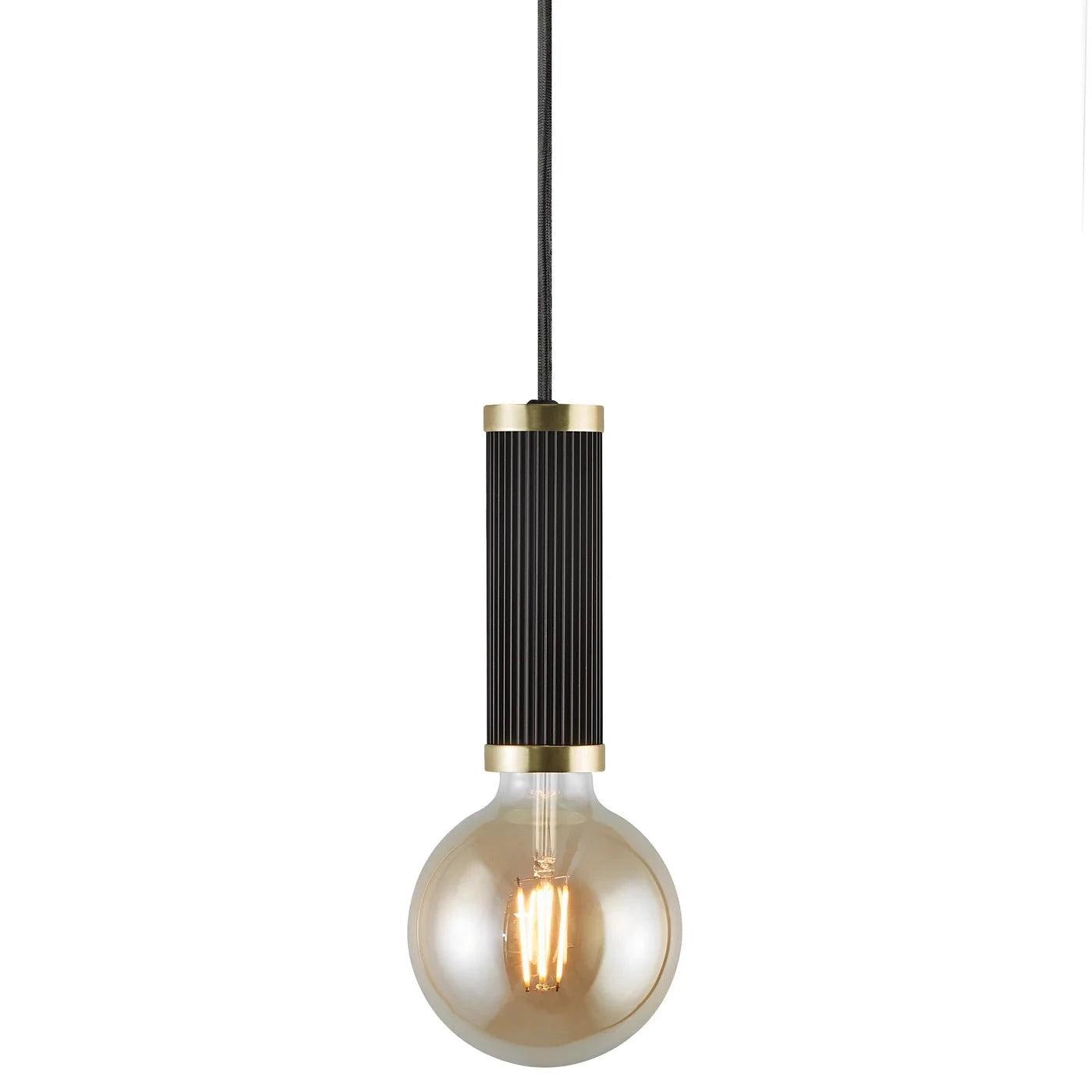 GALLOWAY pendant lamp in black with gold details - Eye on Design