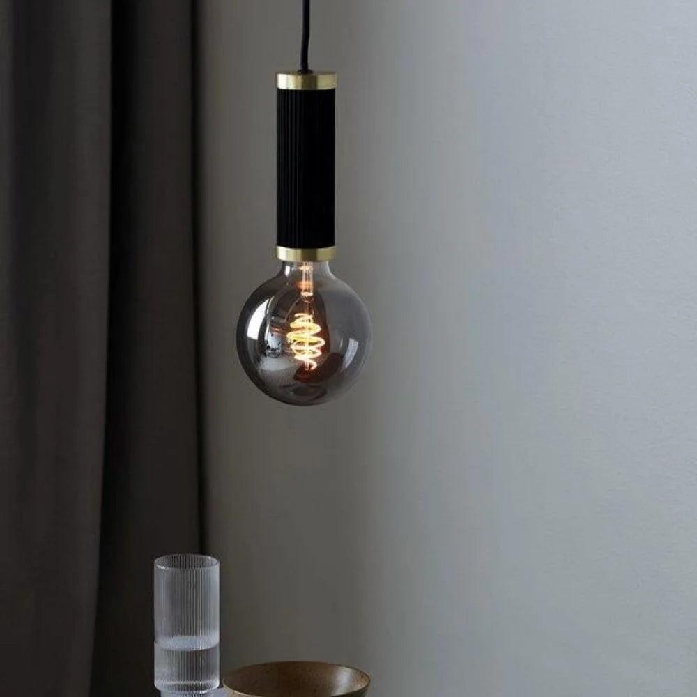 GALLOWAY pendant lamp in black with gold details - Eye on Design