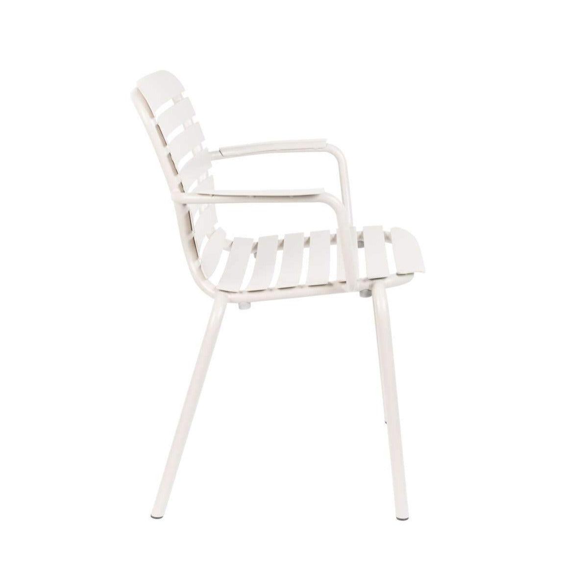 Garden chair with armrests VONDEL white, Zuiver, Eye on Design