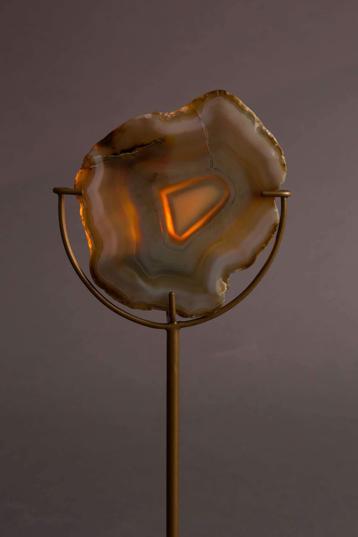 GEM yellow agate candle holder, Dutchbone, Eye on Design