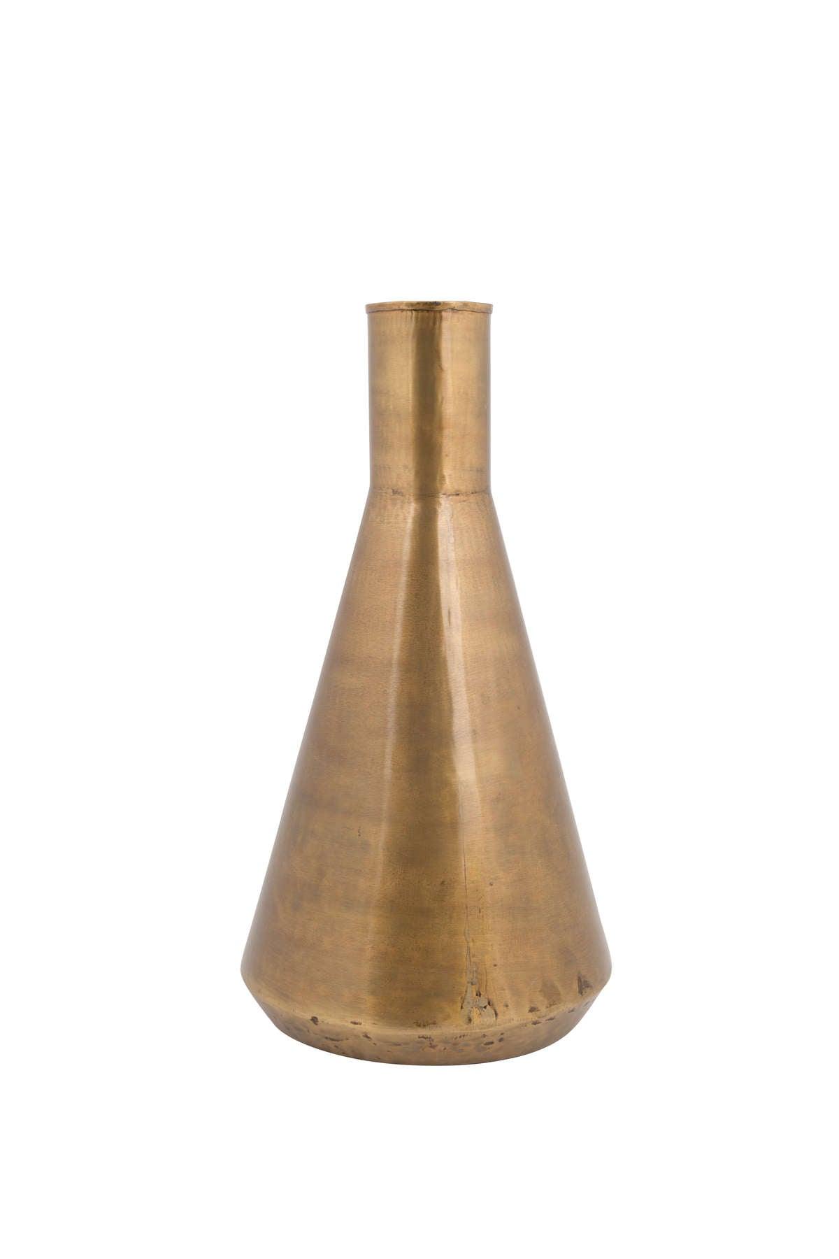 HARI SLIM brass vase - Eye on Design