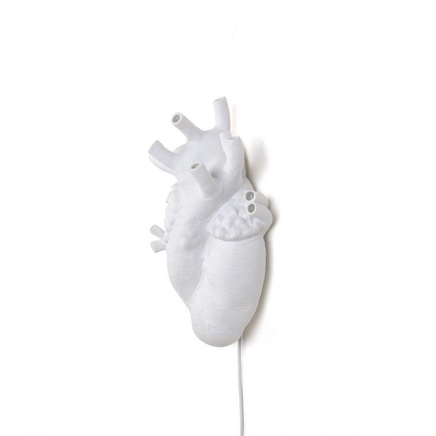 HEART wall lamp white porcelain - Eye on Design