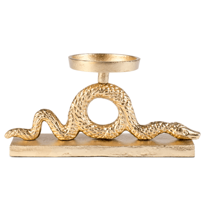 KEEP THE SNAKES AWAY single candle holder gold, Bold Monkey, Eye on Design