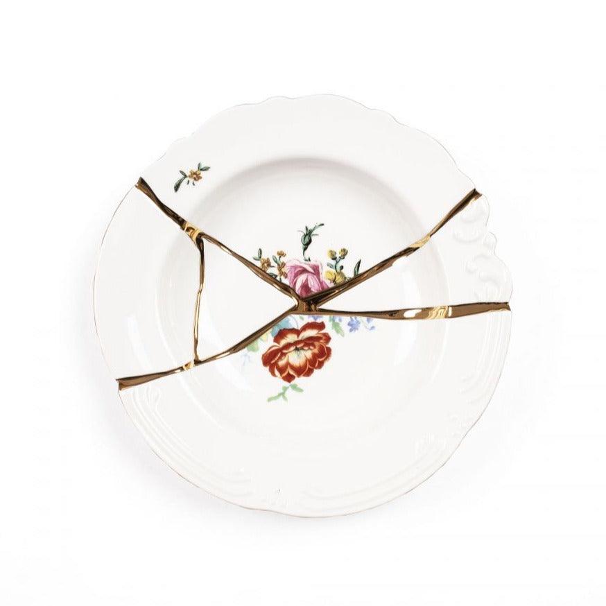 KINTSUGI #2 deep plate porcelain - Eye on Design