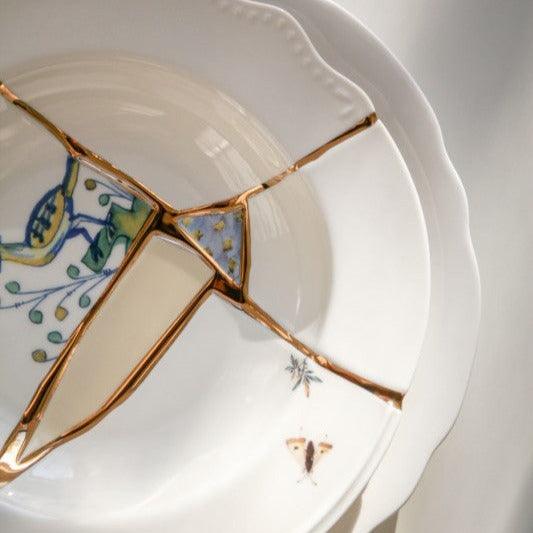 KINTSUGI #3 deep plate porcelain - Eye on Design