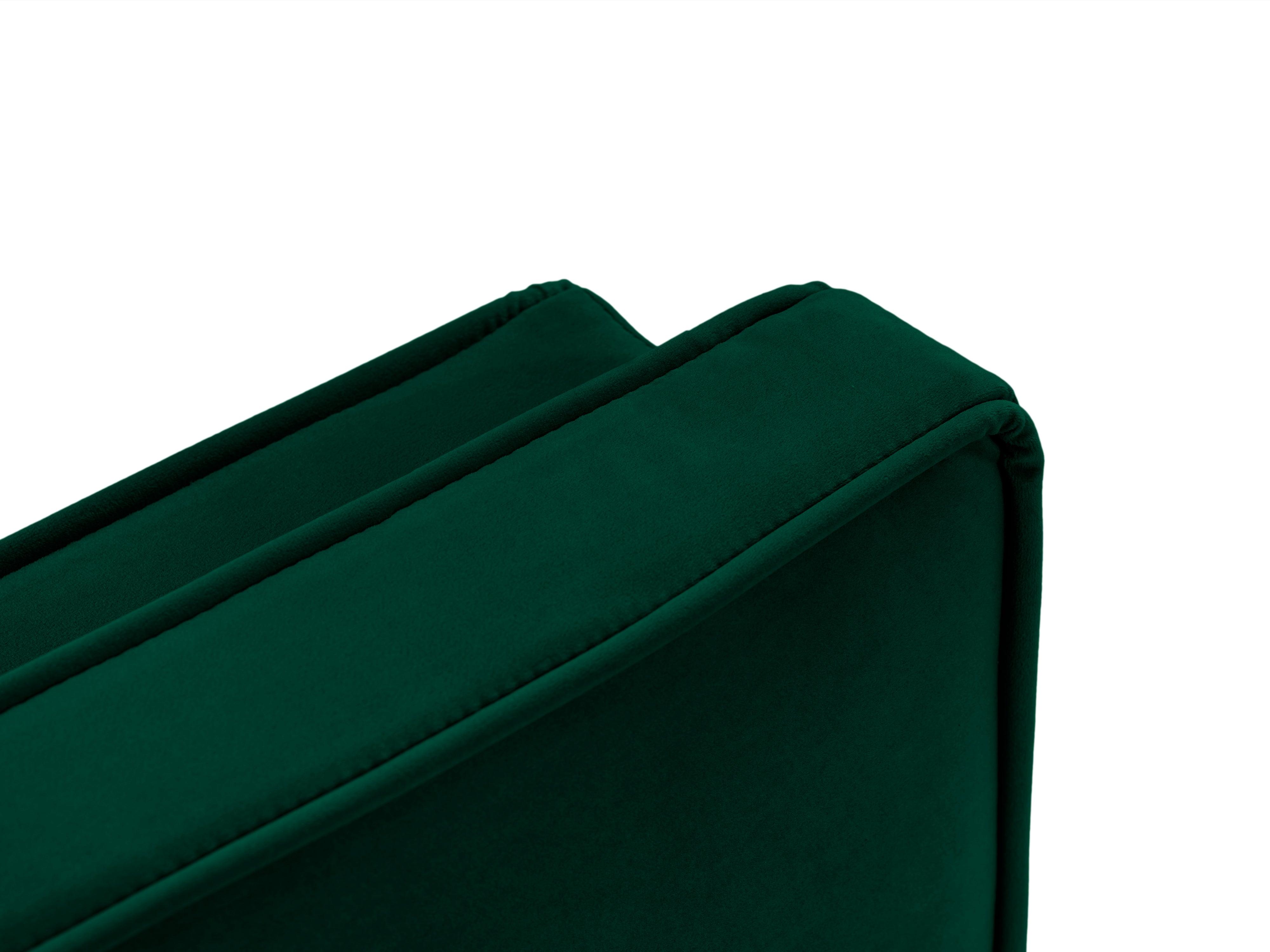 LUIS bottle green velvet armchair with gold base - Eye on Design