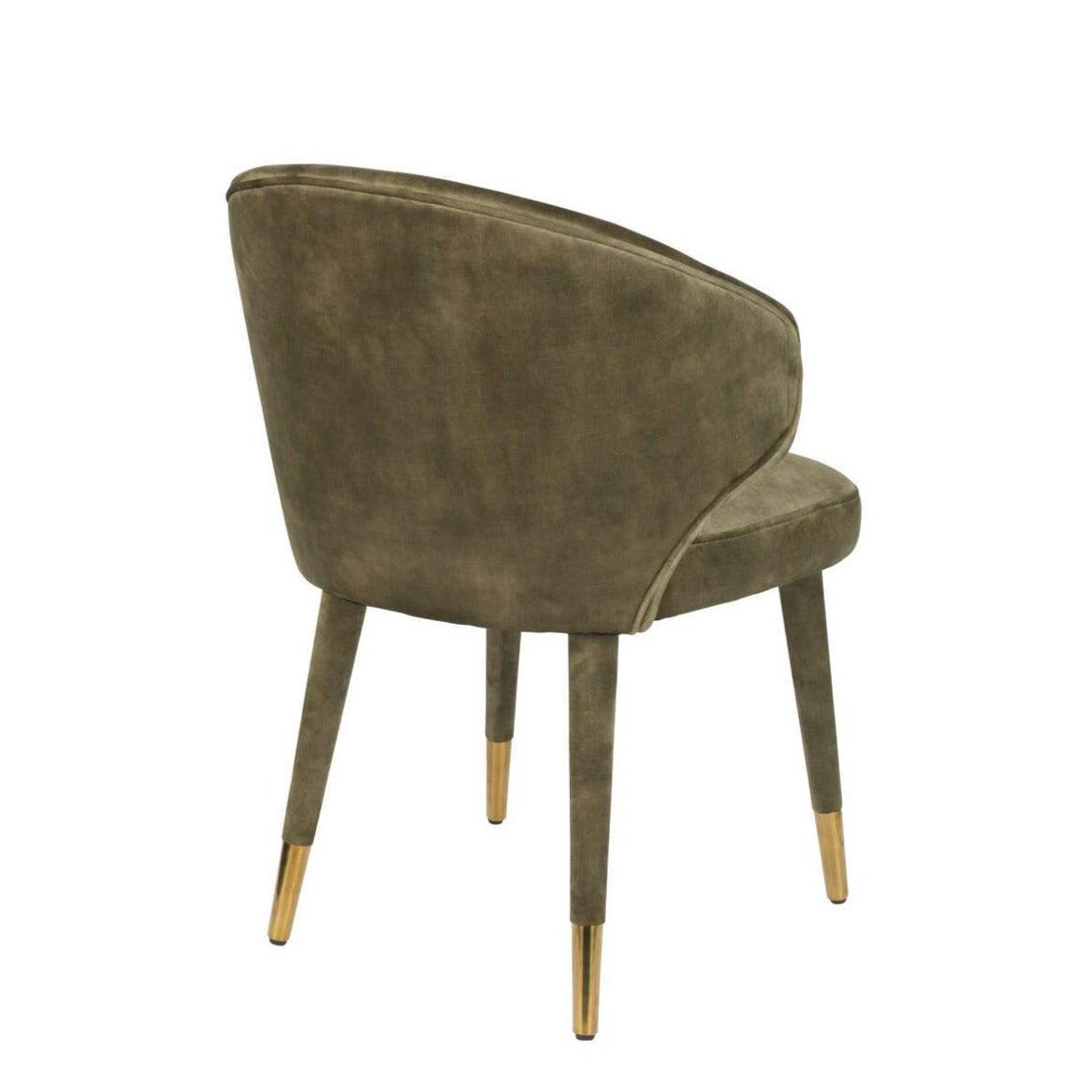 LUNAR VELVET chair green, Dutchbone, Eye on Design