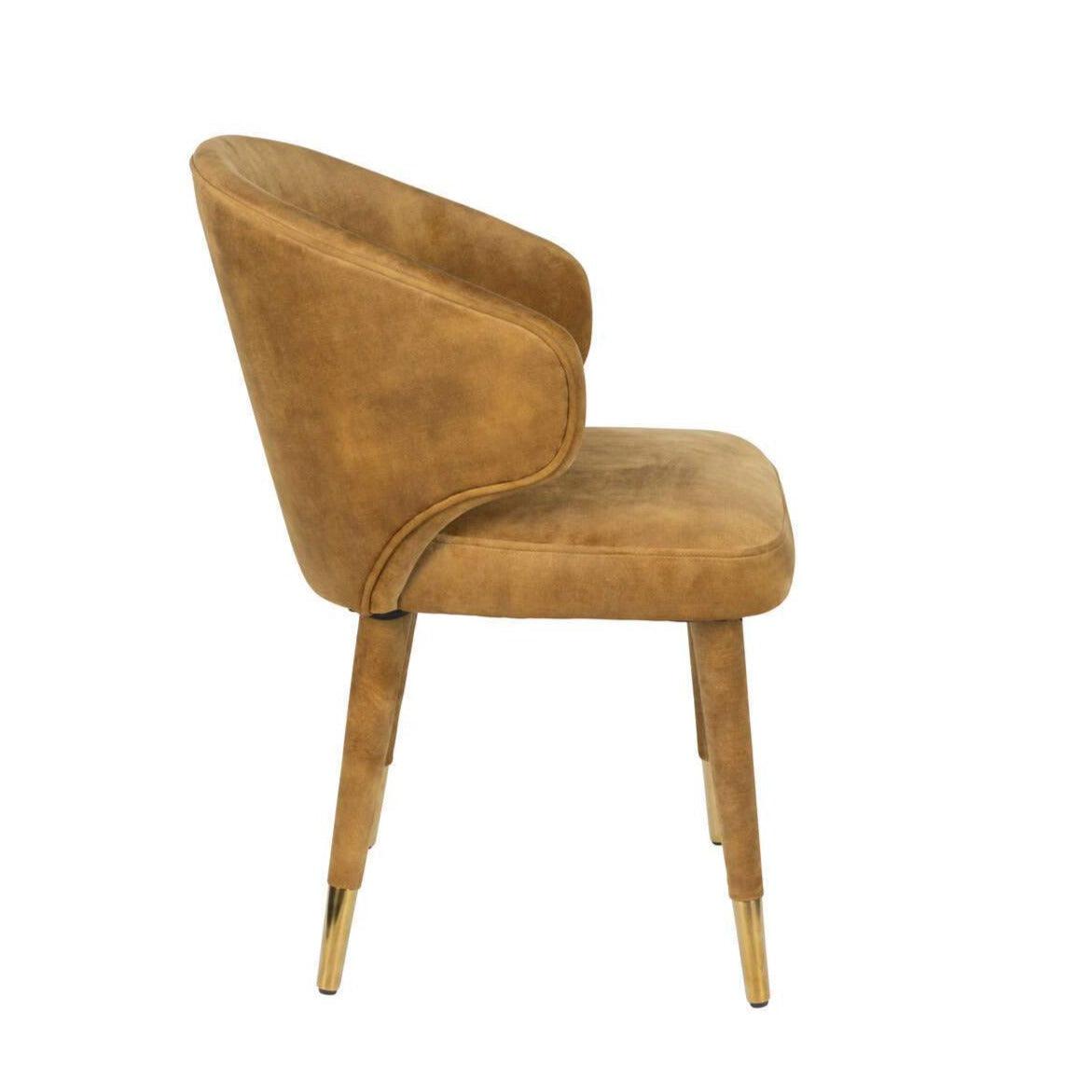 LUNAR VELVET chair mustard - Eye on Design