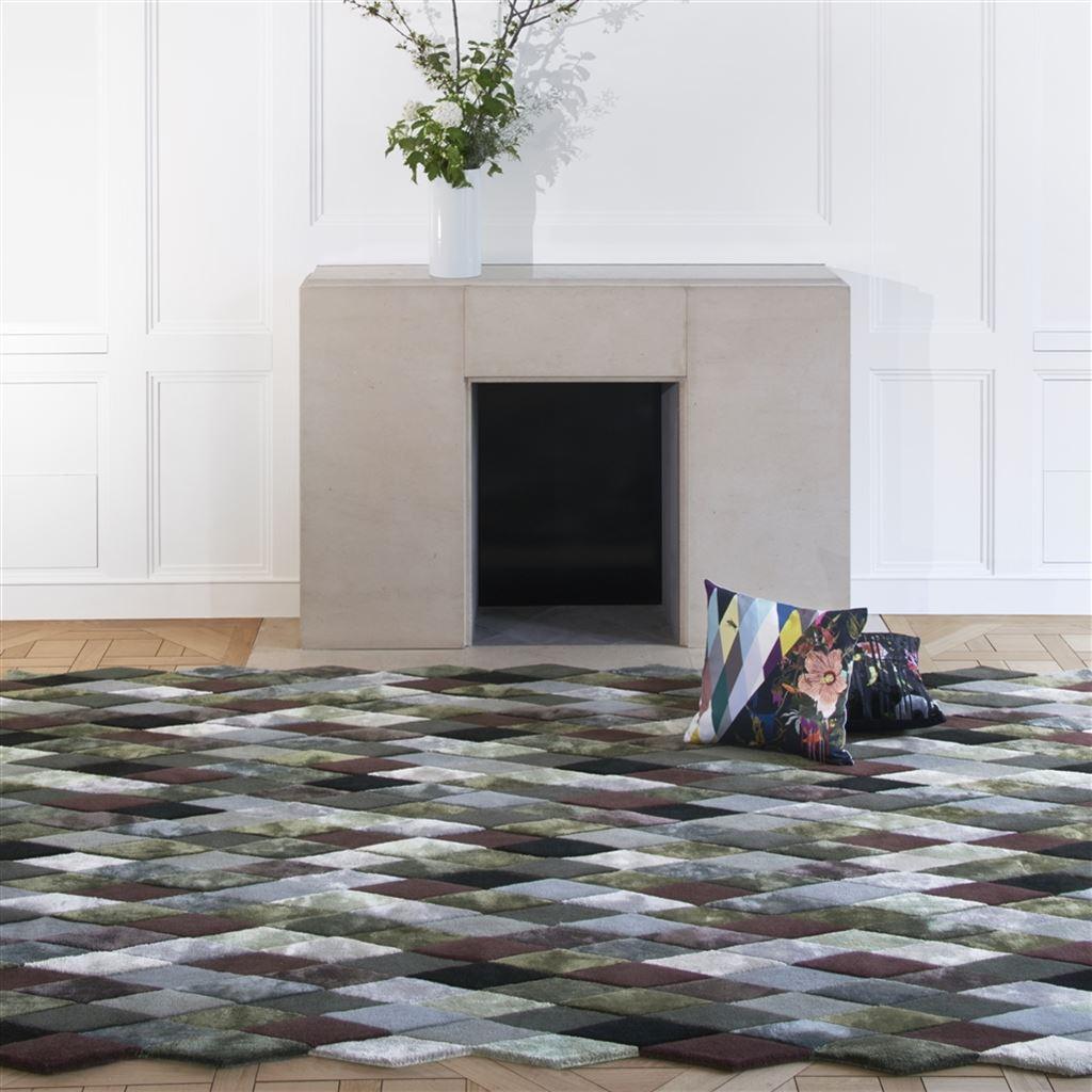 MASCARADE GRAPHITE wool and viscose rug - Eye on Design