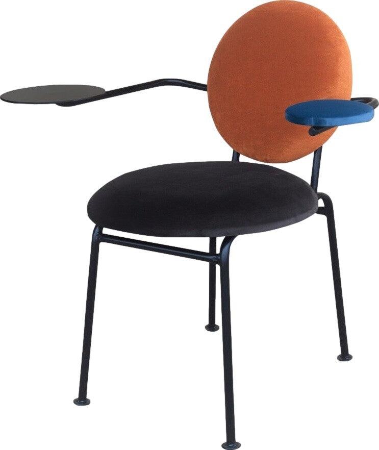 MEDALLION armchair with table black with orange, Happy Barok, Eye on Design