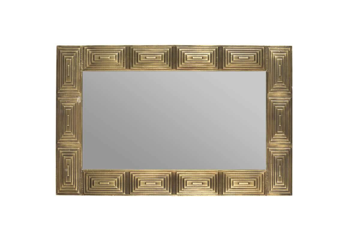 Mirror VOLAN antique brass, Dutchbone, Eye on Design