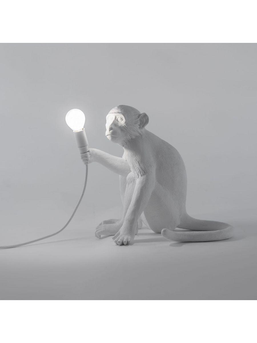 MONKEY SITTING lamp white - Eye on Design