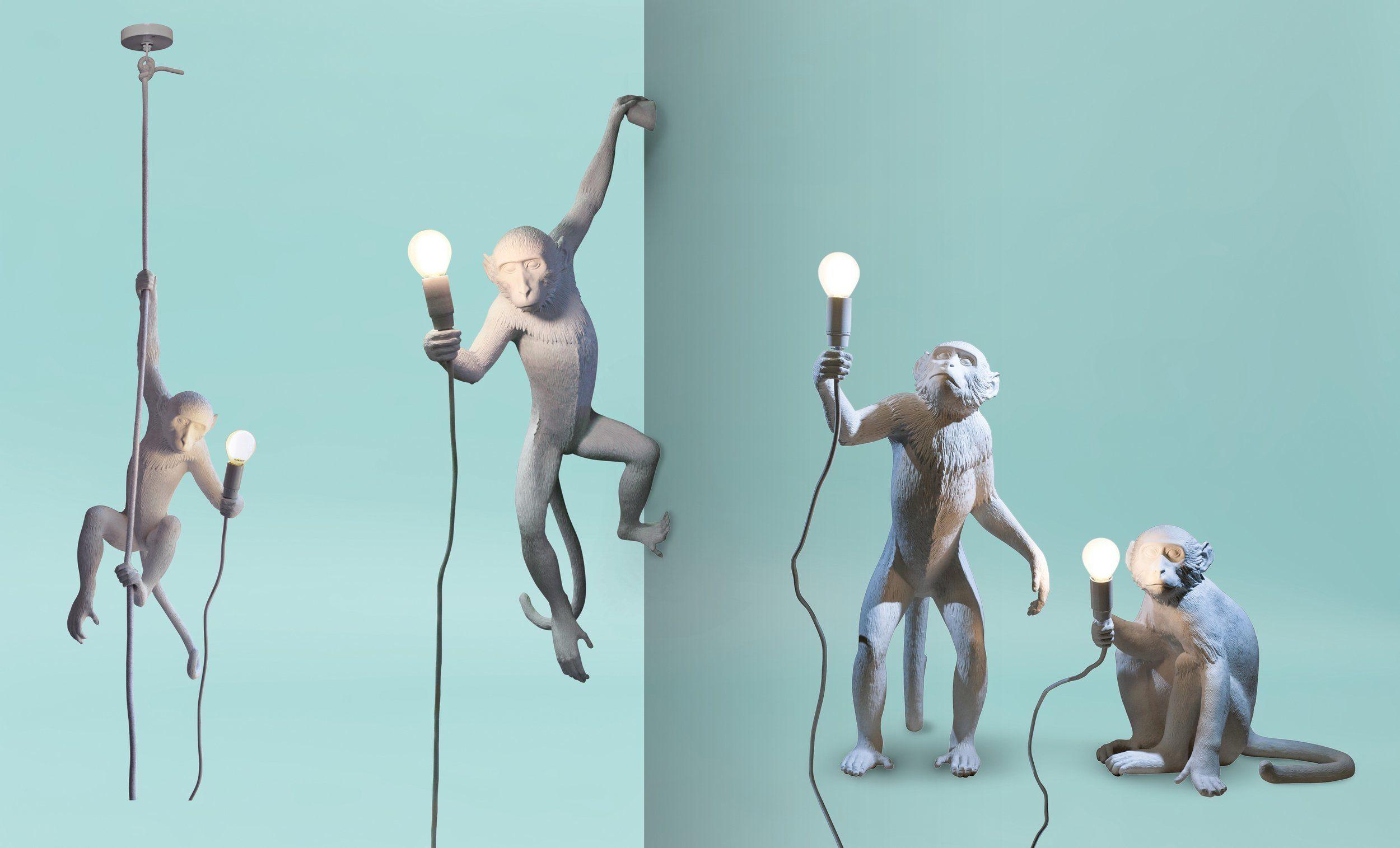 MONKEY SITTING lamp white - Eye on Design