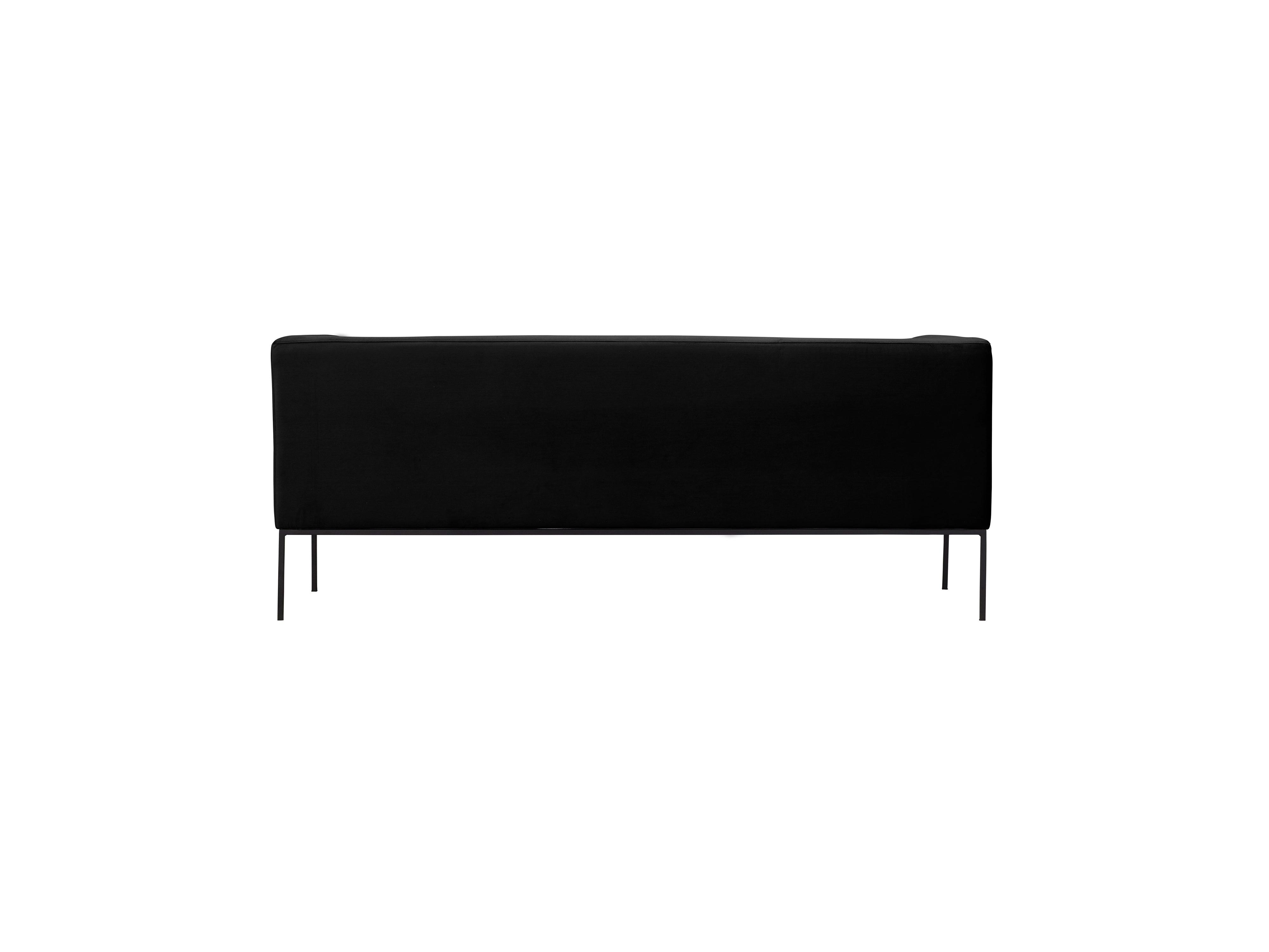 Velvet Sofa, "Neptune", 3 Seats, 195x79x76
 ,Black,Black Metal Frame, Windsor & Co, Eye on Design