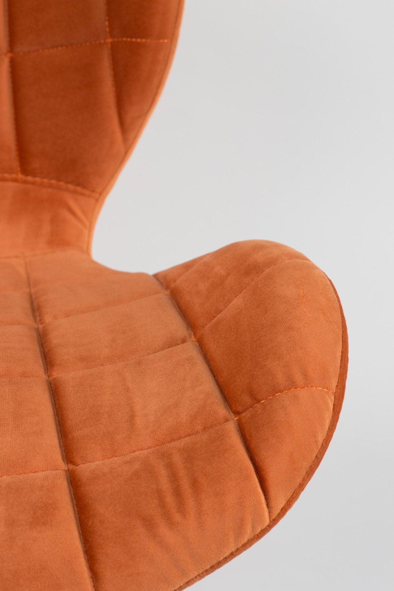 OMG VELVET chair orange, Zuiver, Eye on Design