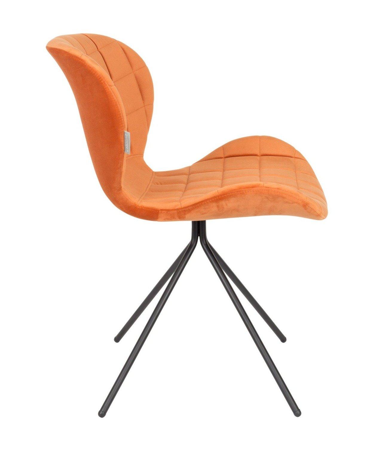 OMG VELVET chair orange, Zuiver, Eye on Design