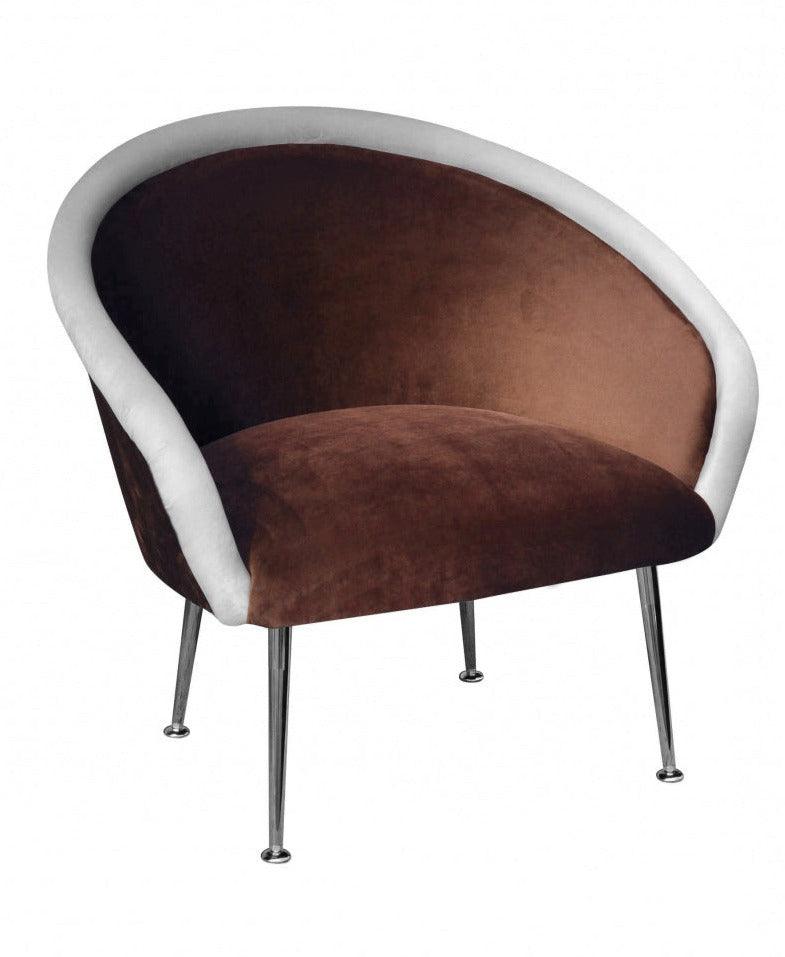 PLUM 3 armchair brown with white roller, Happy Barok, Eye on Design