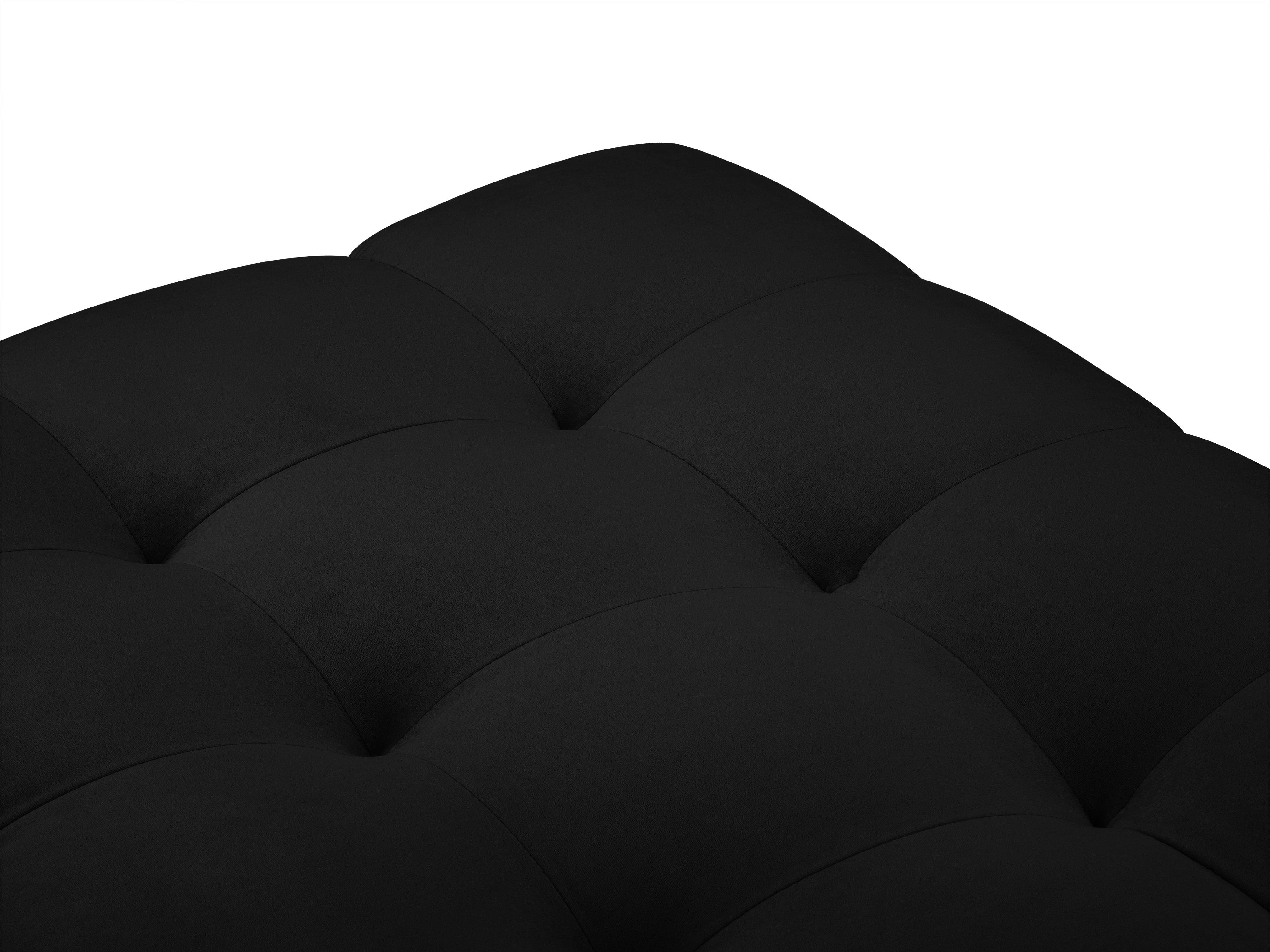 Pouffe velvet BALI black with gold base - Eye on Design