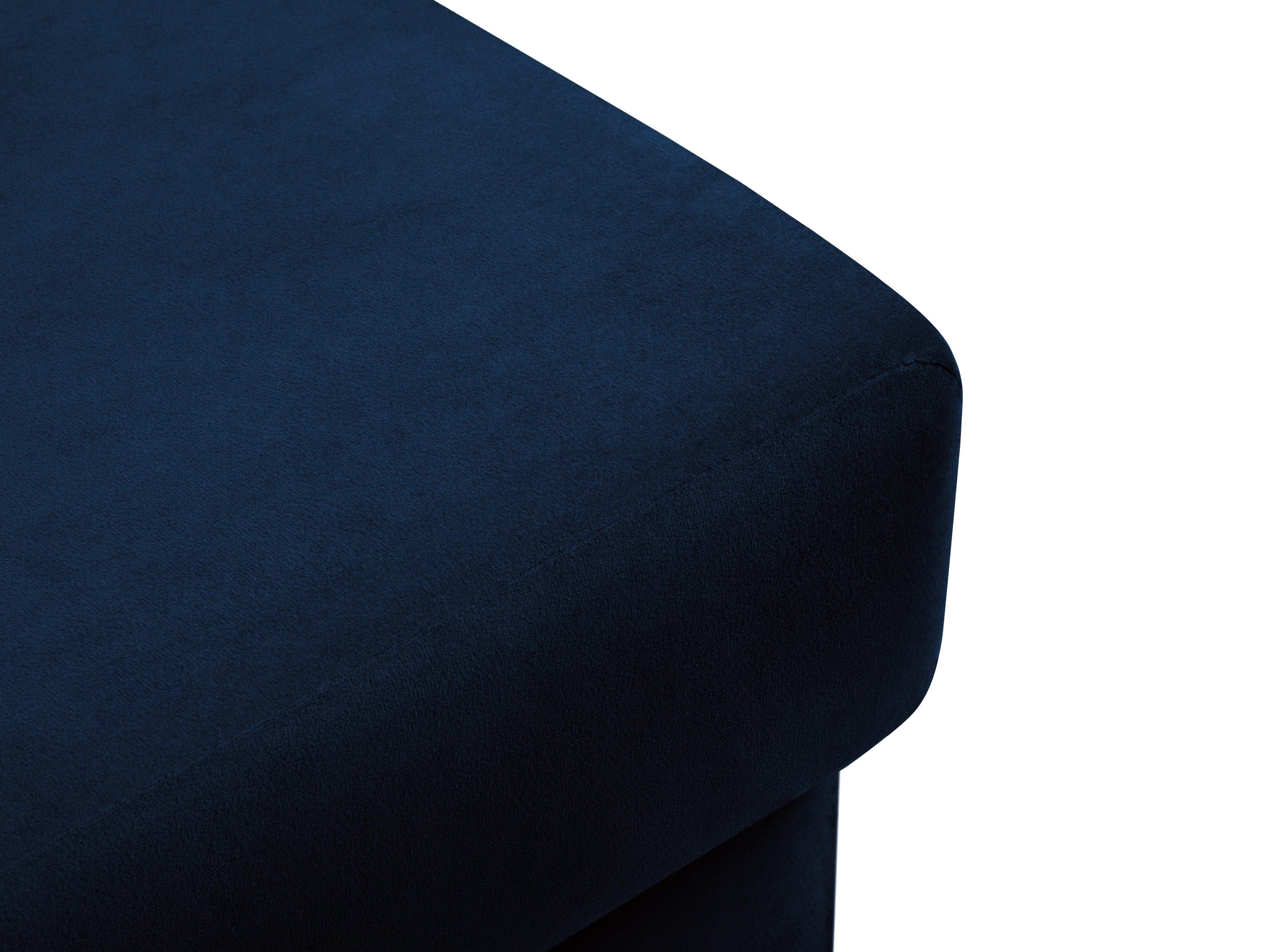 Pouffe velvet KYOTO blue with black base - Eye on Design