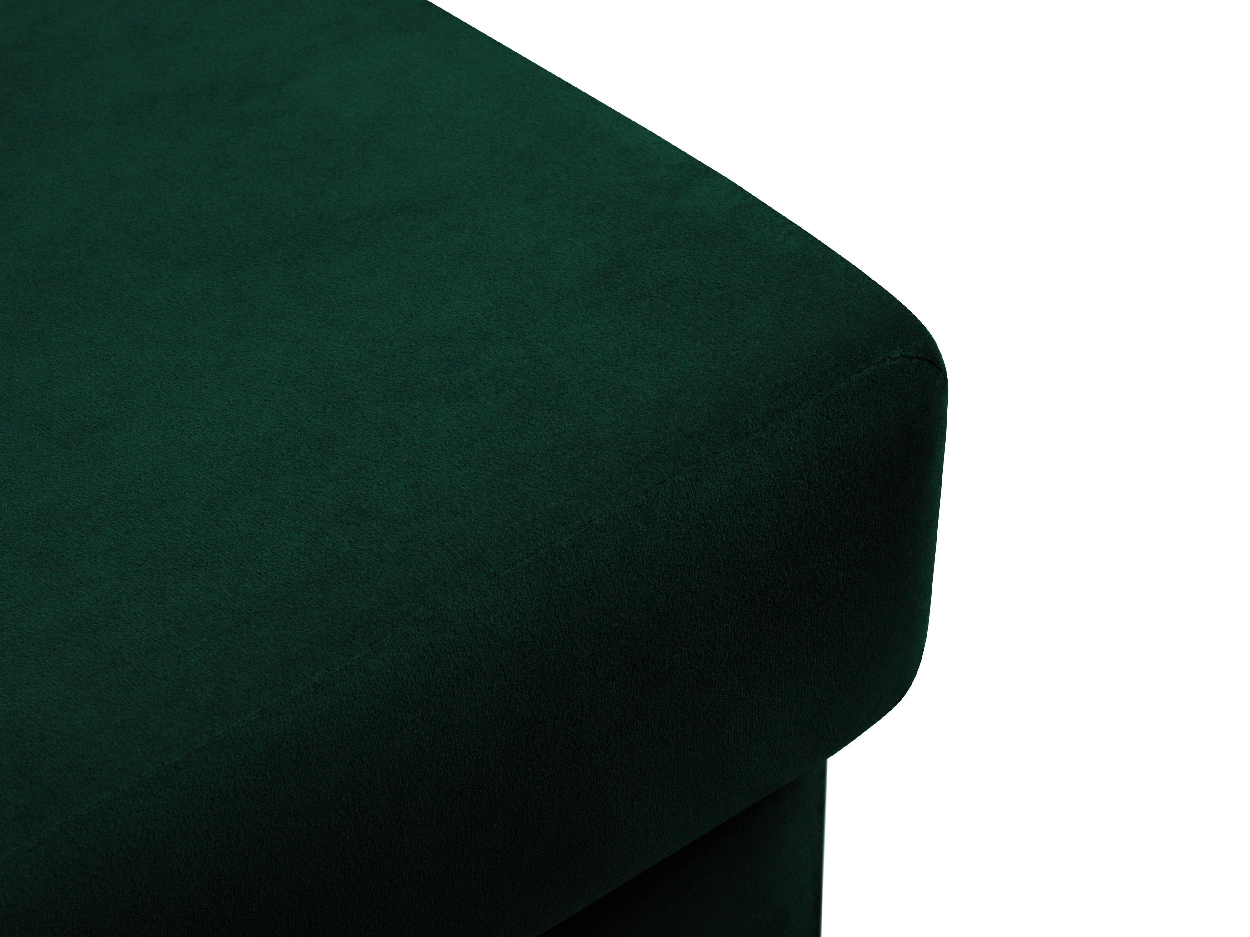 Pouffe velvet KYOTO bottle green with black base - Eye on Design