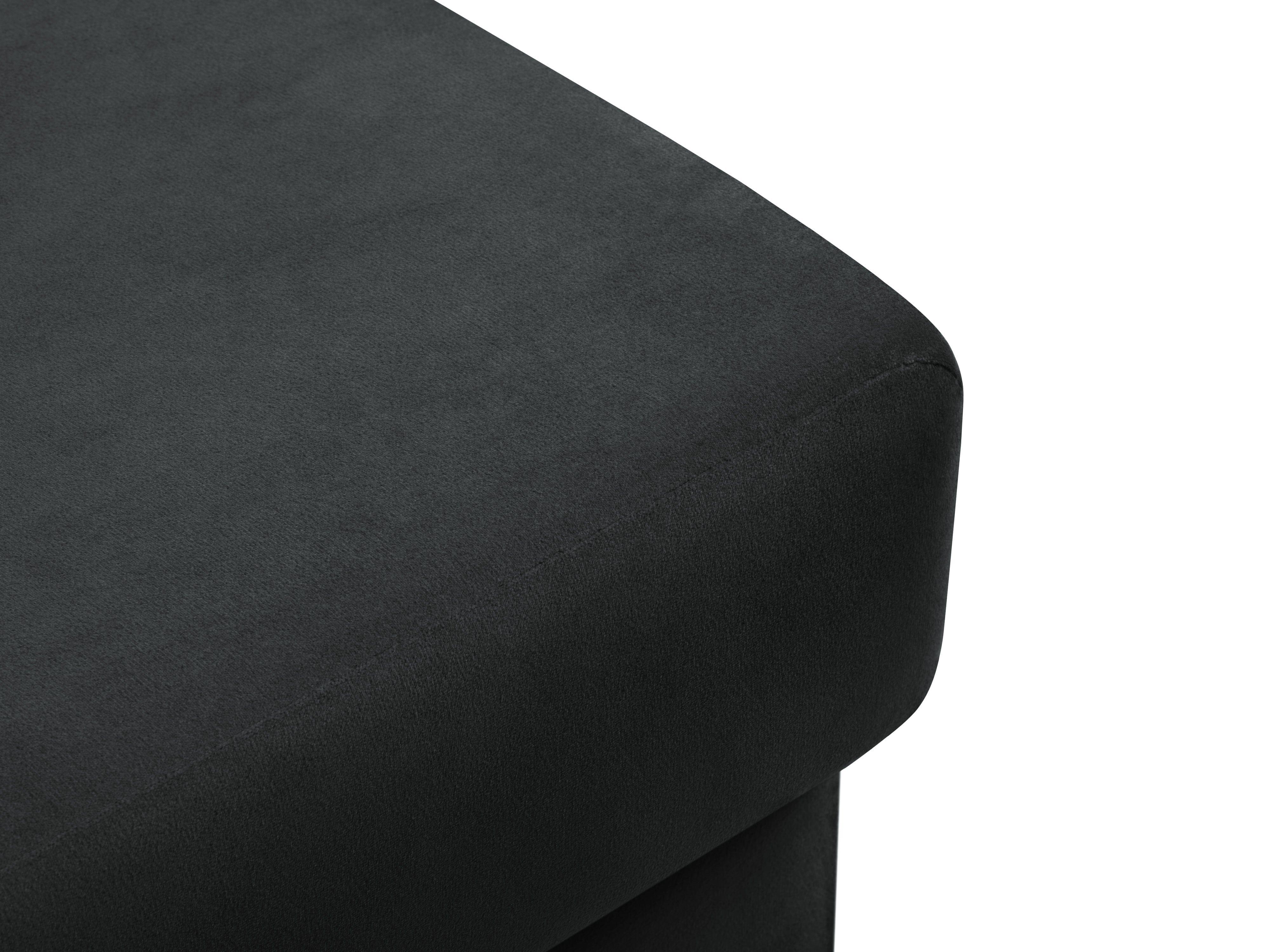 Pouffe velvet KYOTO dark grey with golden base - Eye on Design