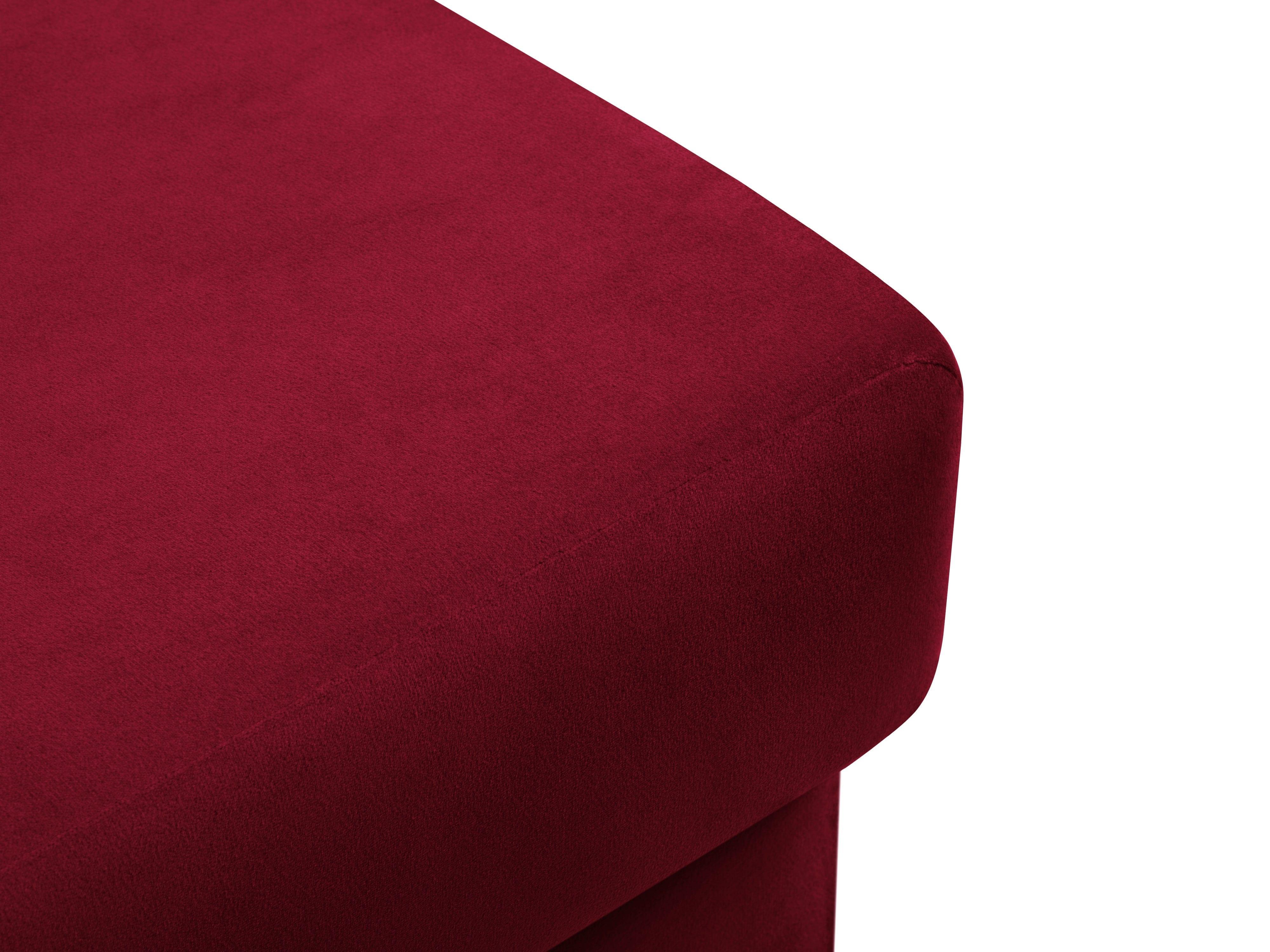 Pouffe velvet KYOTO red with black base - Eye on Design