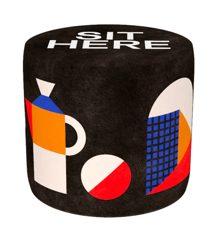 Puf SIT HERE czarny Qeeboo    Eye on Design