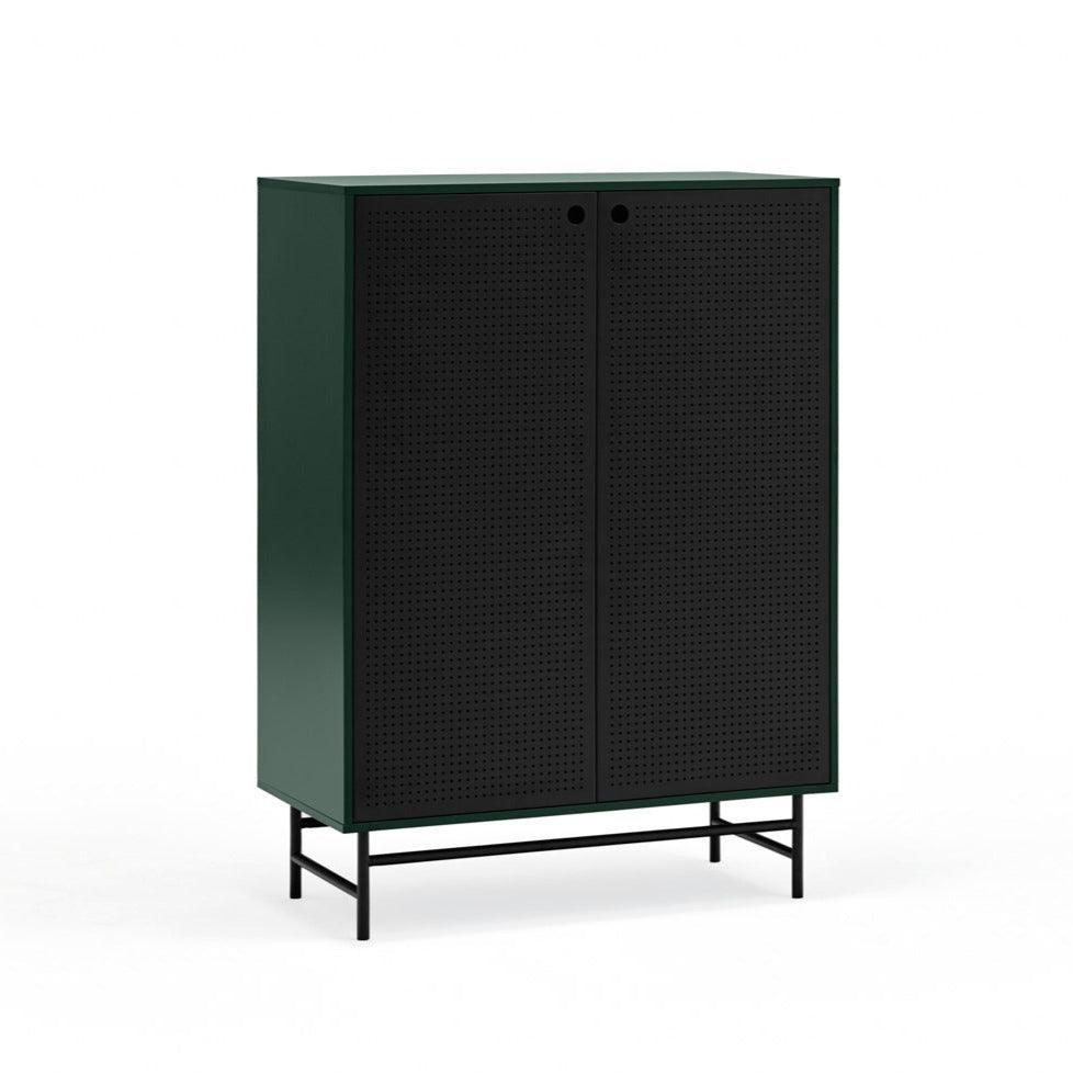 PUNTO high chest of drawers dark green - Eye on Design