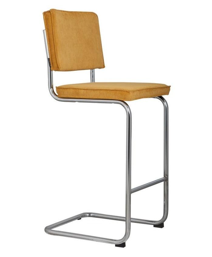 RIDGE RIB bar stool yellow - Eye on Design