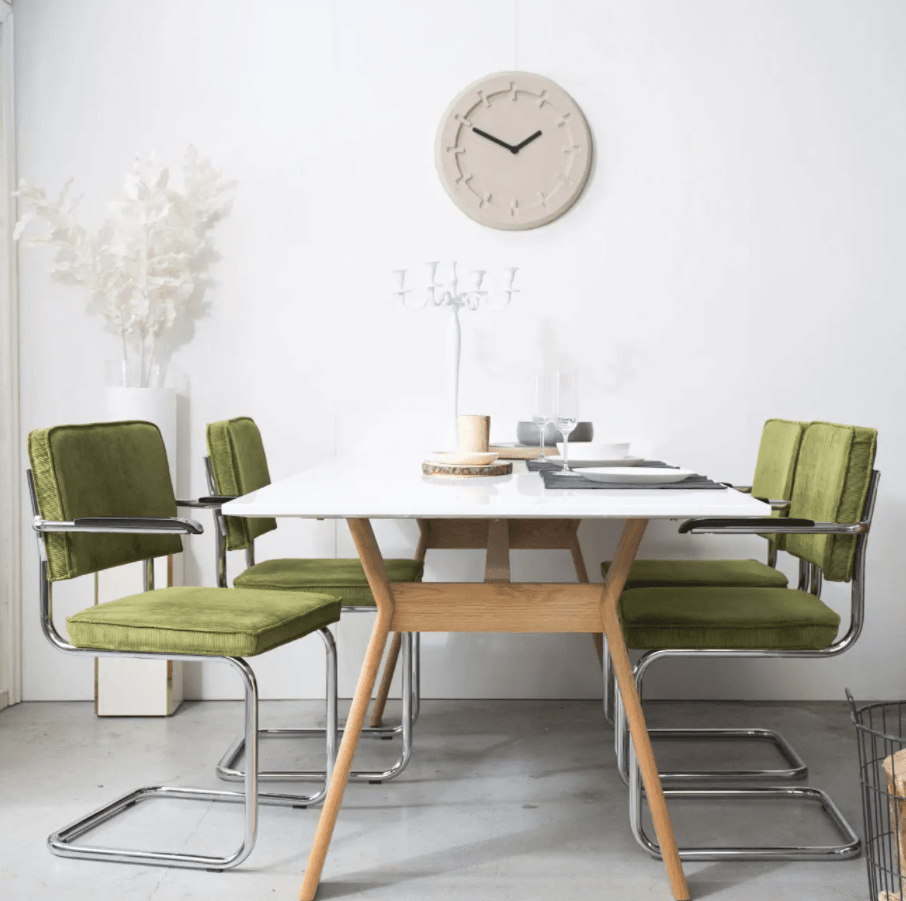 RIDGE RIB chair with armrests green - Eye on Design