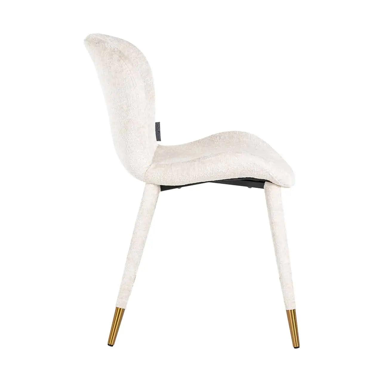 SARA chair chenille white - Eye on Design