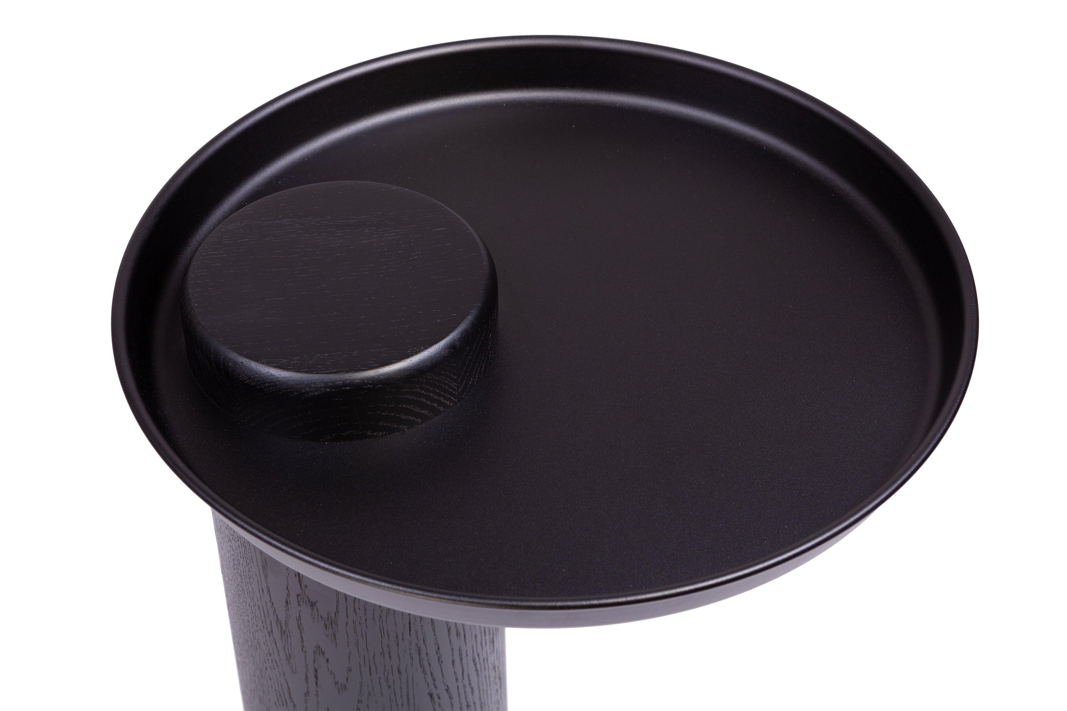 SKIEN #1 black oak table with black top - Eye on Design