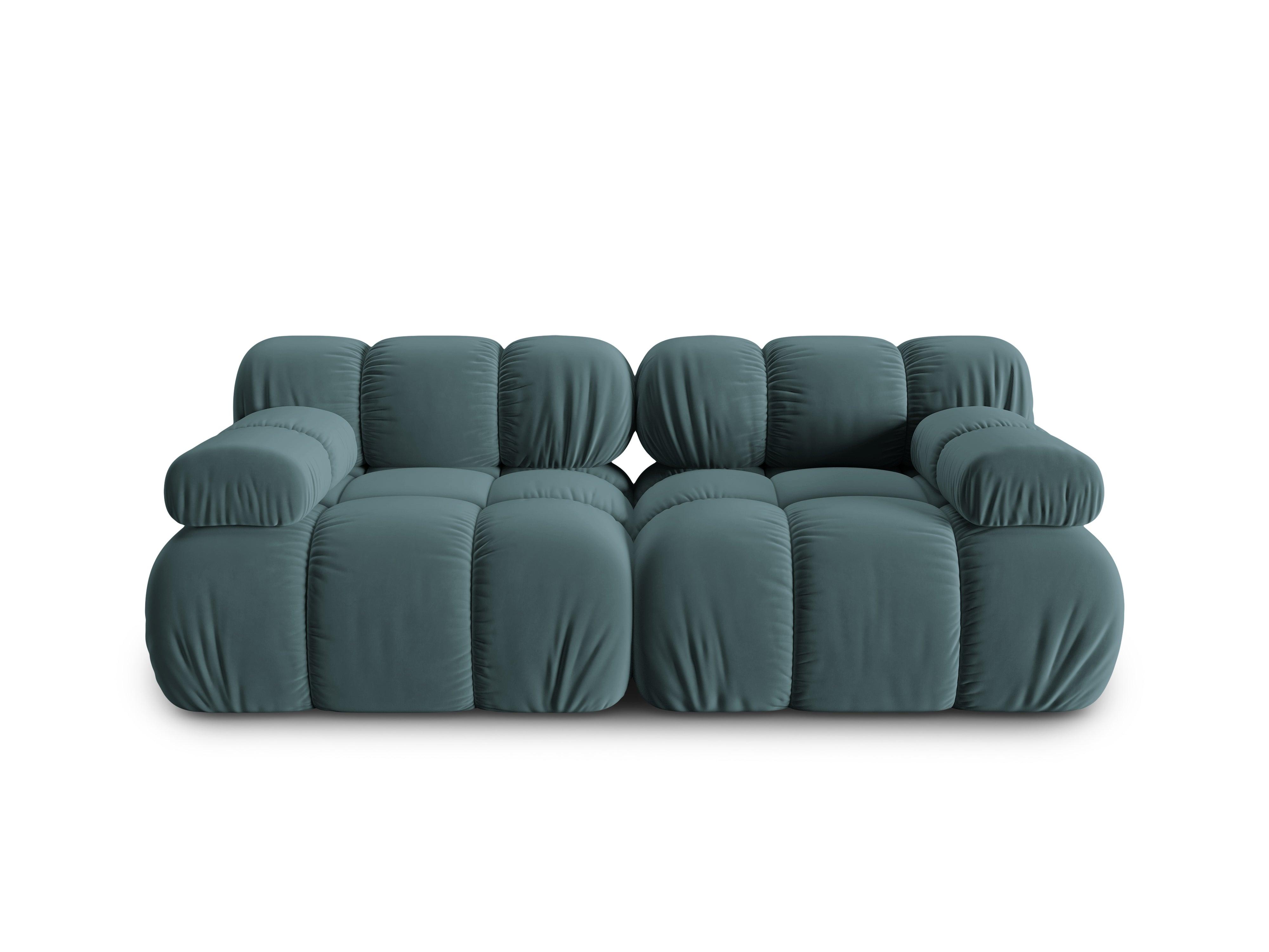 Sofa aksamitna 2-osobowa TROPEA petrol Milo Casa    Eye on Design