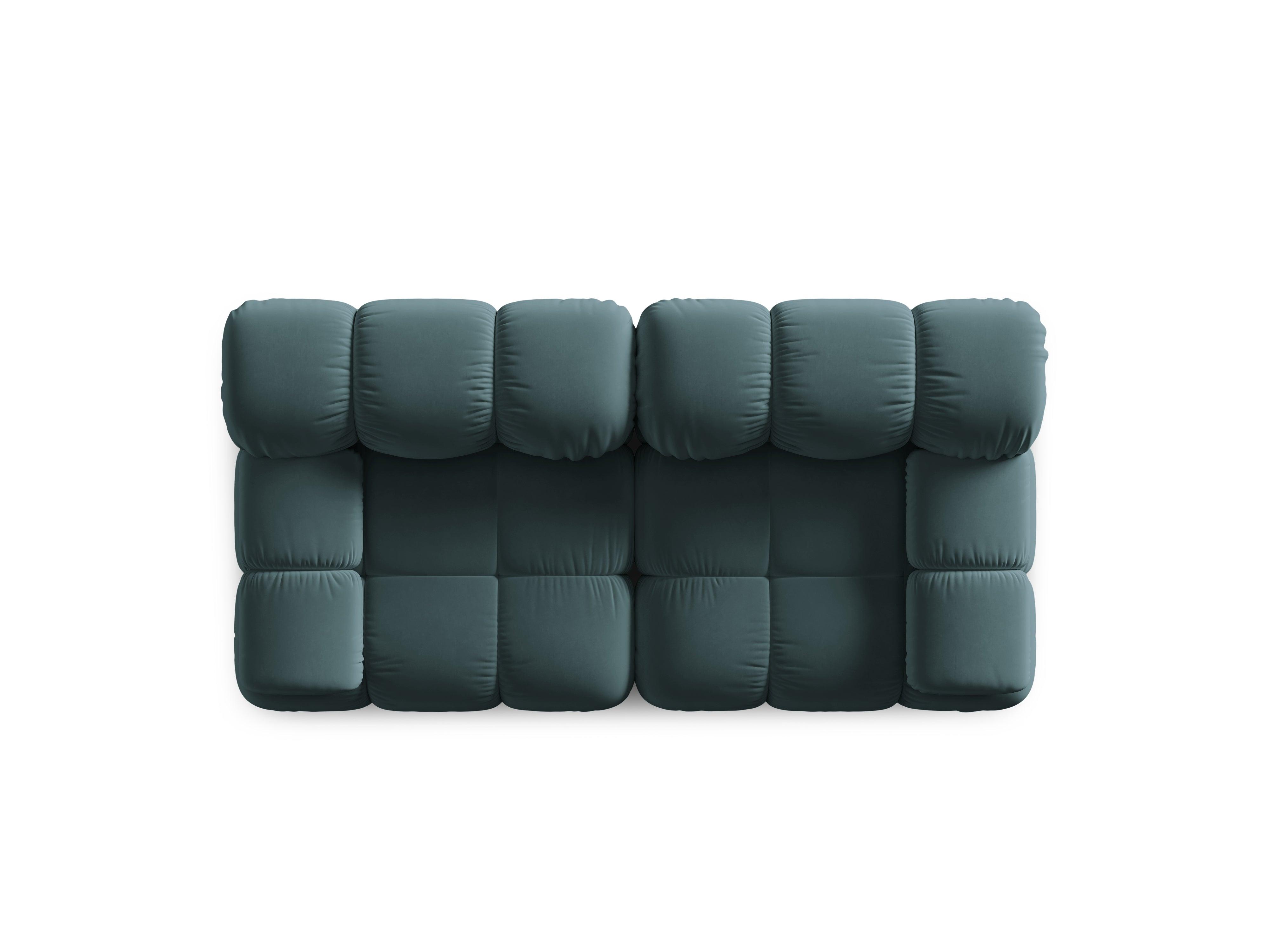Sofa aksamitna 2-osobowa TROPEA petrol Milo Casa    Eye on Design