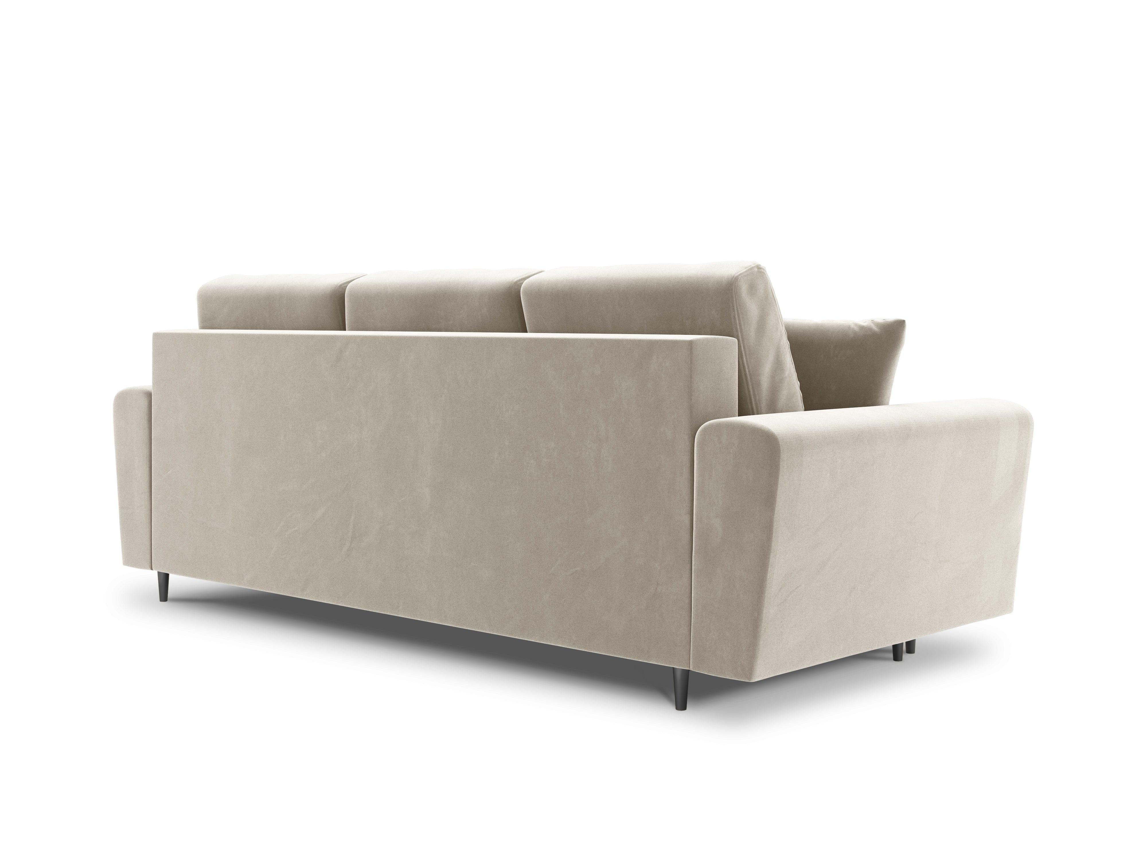 Sofa with sleeping function KYOTO beige with black base - Eye on Design