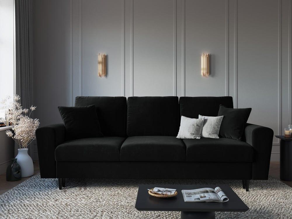 Sofa with sleeping function KYOTO black with black base - Eye on Design