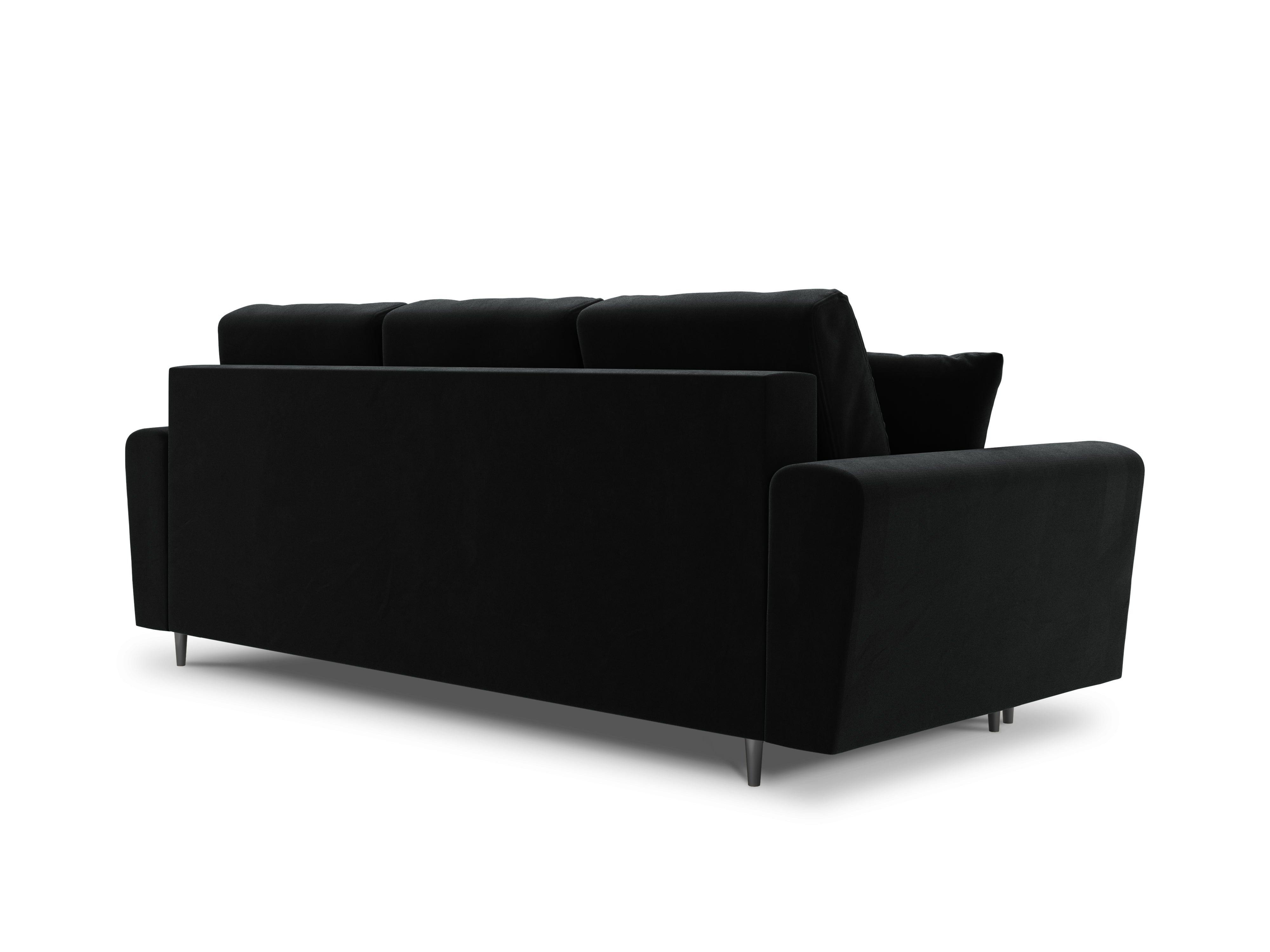 Sofa with sleeping function KYOTO black with golden base - Eye on Design