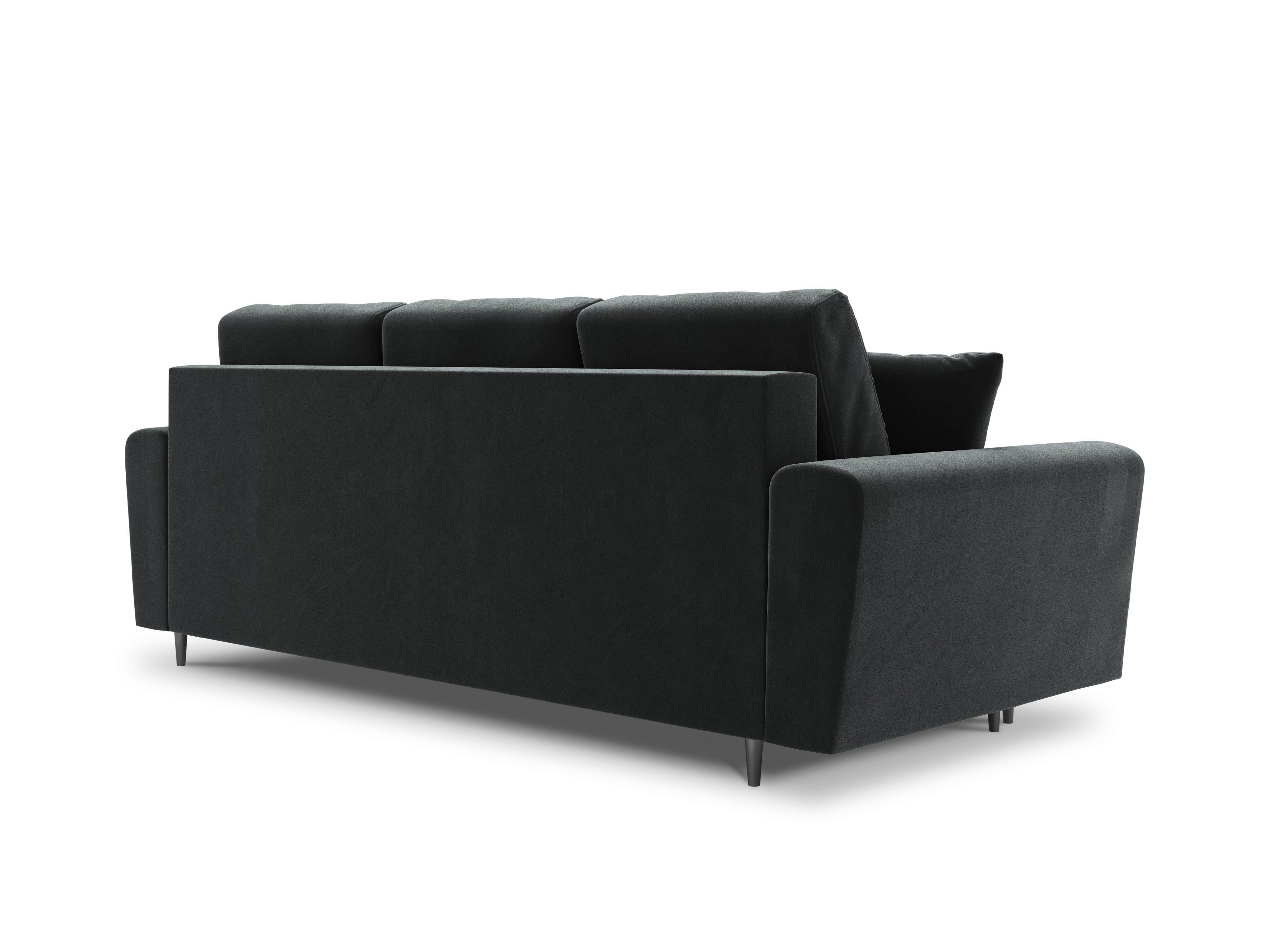 Sofa with sleeping function KYOTO dark grey with black base - Eye on Design