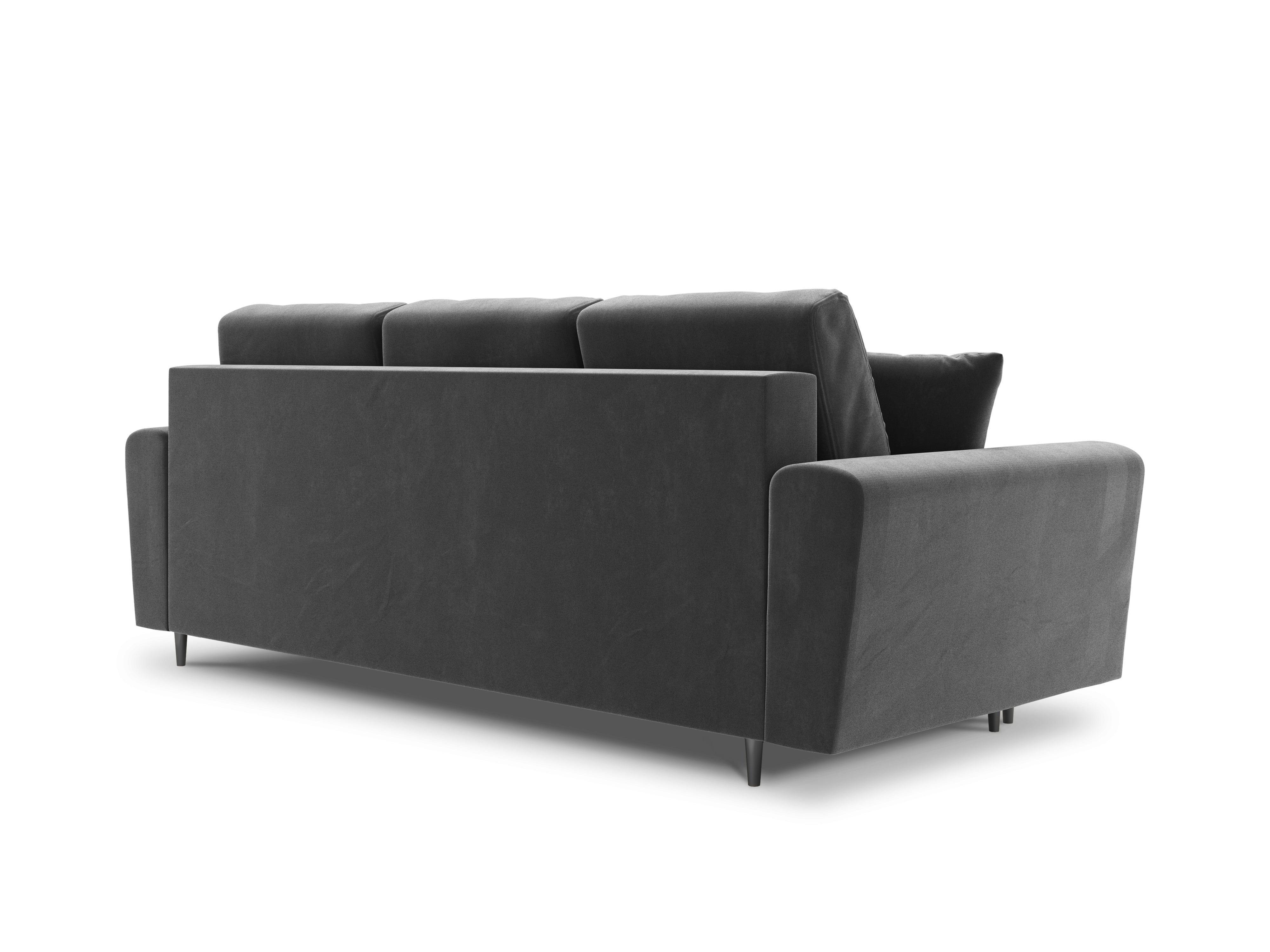 Sofa with sleeping function KYOTO light grey with black base - Eye on Design