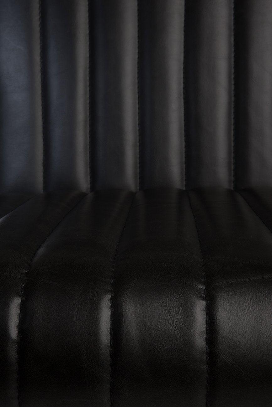 STITCHED eco leather armchair black, Dutchbone, Eye on Design