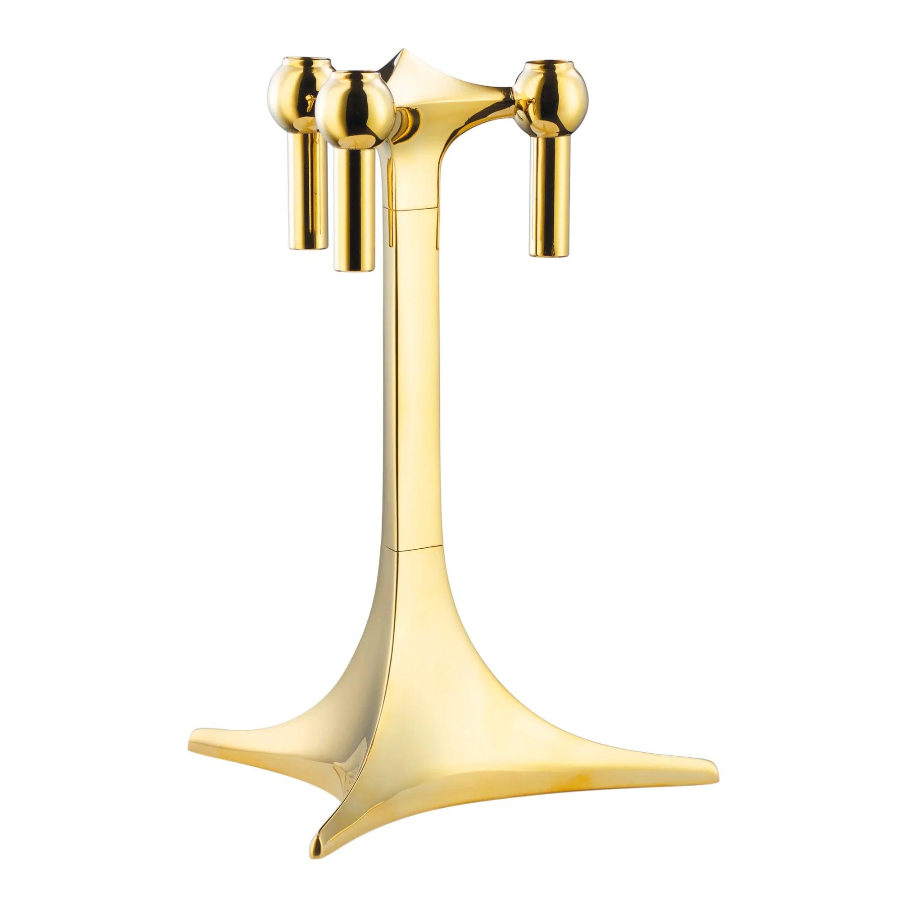 STOFF NAGEL tall candle holder brass - Eye on Design